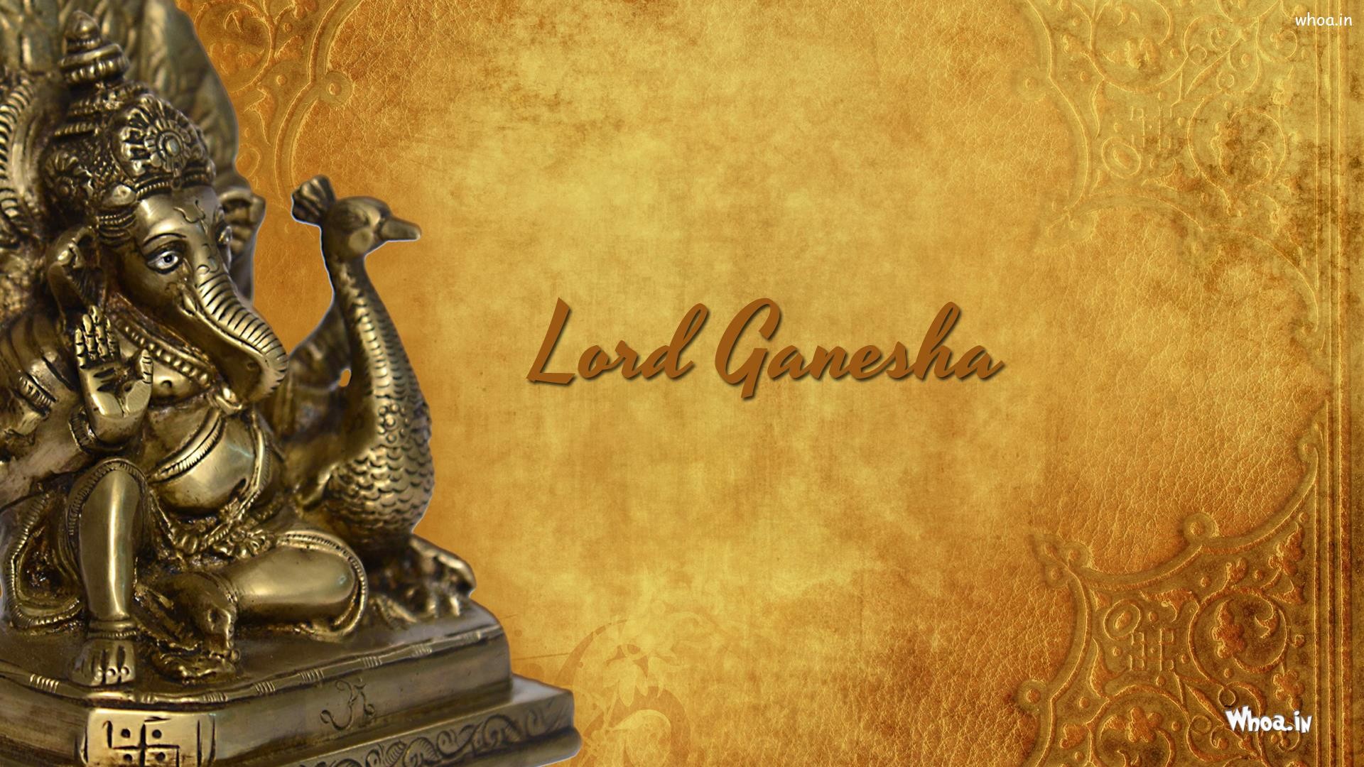 1920x1080 Lord Ganesha Statue With Yellow Background ...