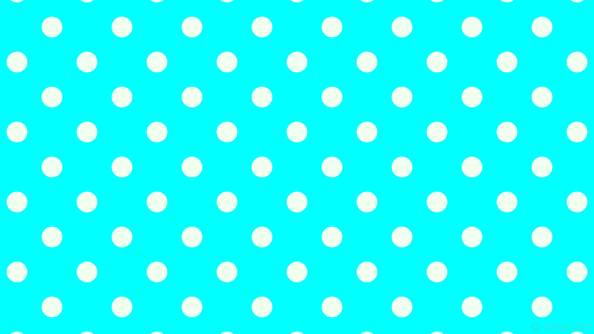 1920x1080 wallpaper white spots blue polka dots aqua cyan honeydew #00ffff #f0fff0  135Â° 67px