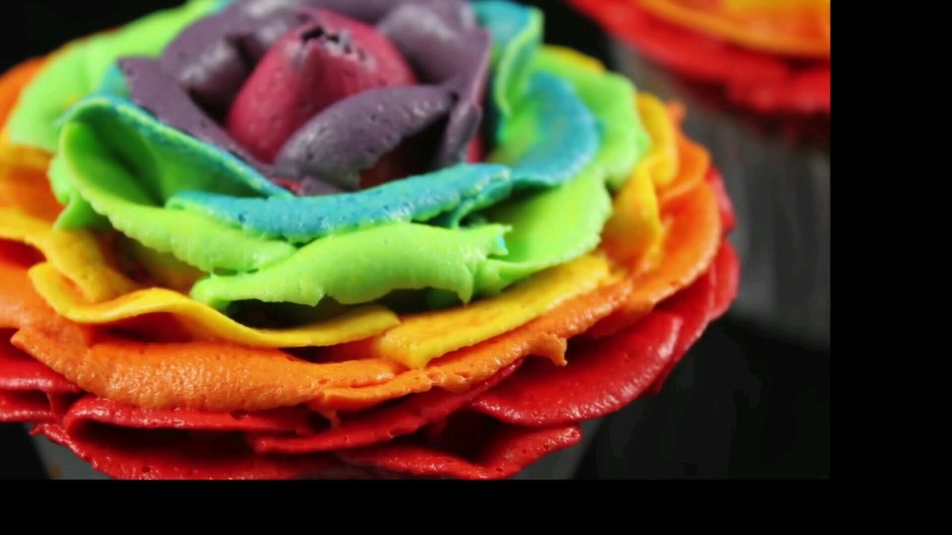 1920x1080 Make Rainbow Rose Cupcakes! Stunning Rainbow Flower Roses A Cupcake  Addiction How To Tutorial
