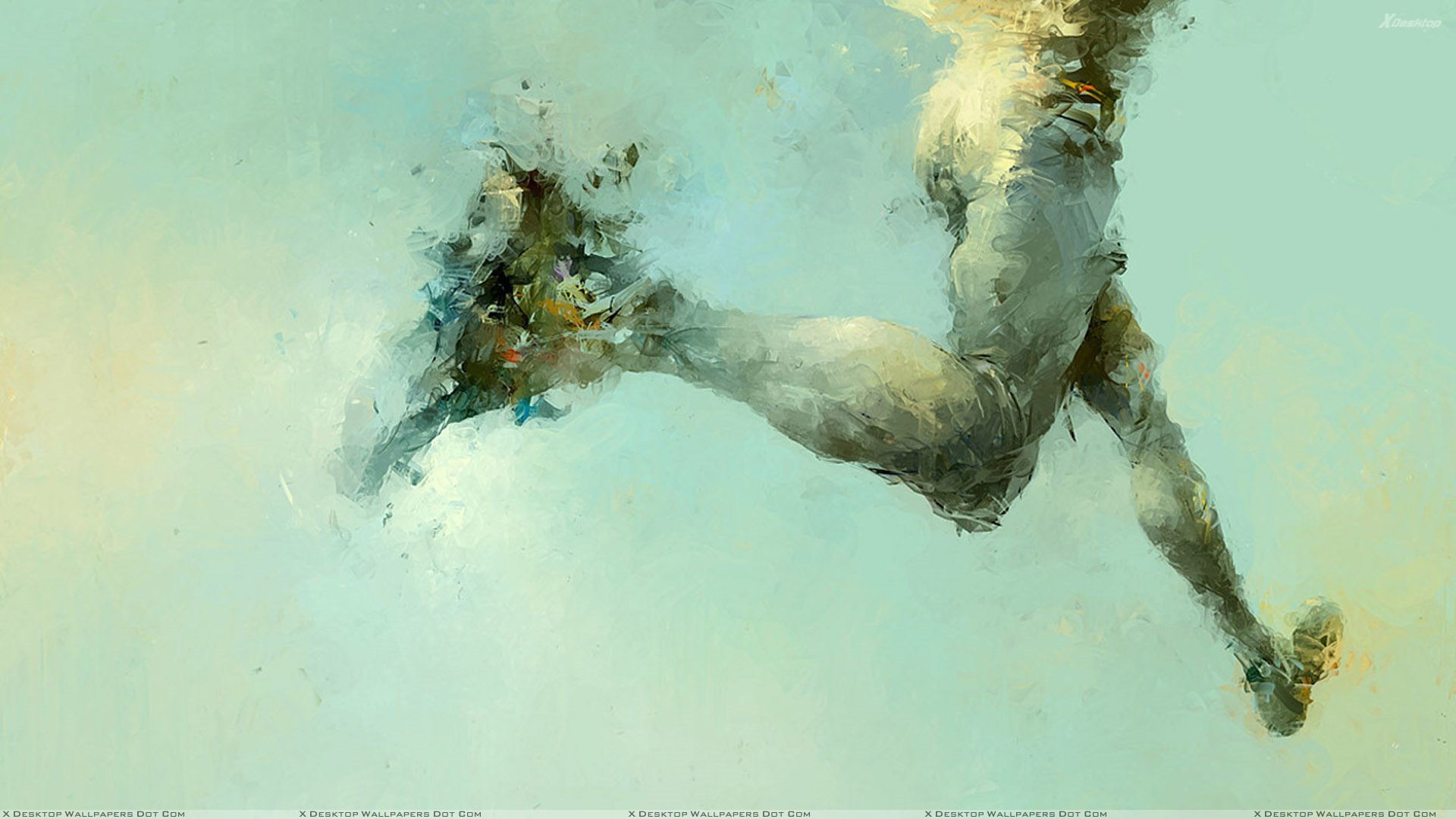 1920x1080 Artistic Man Running On Water Wallpaper 