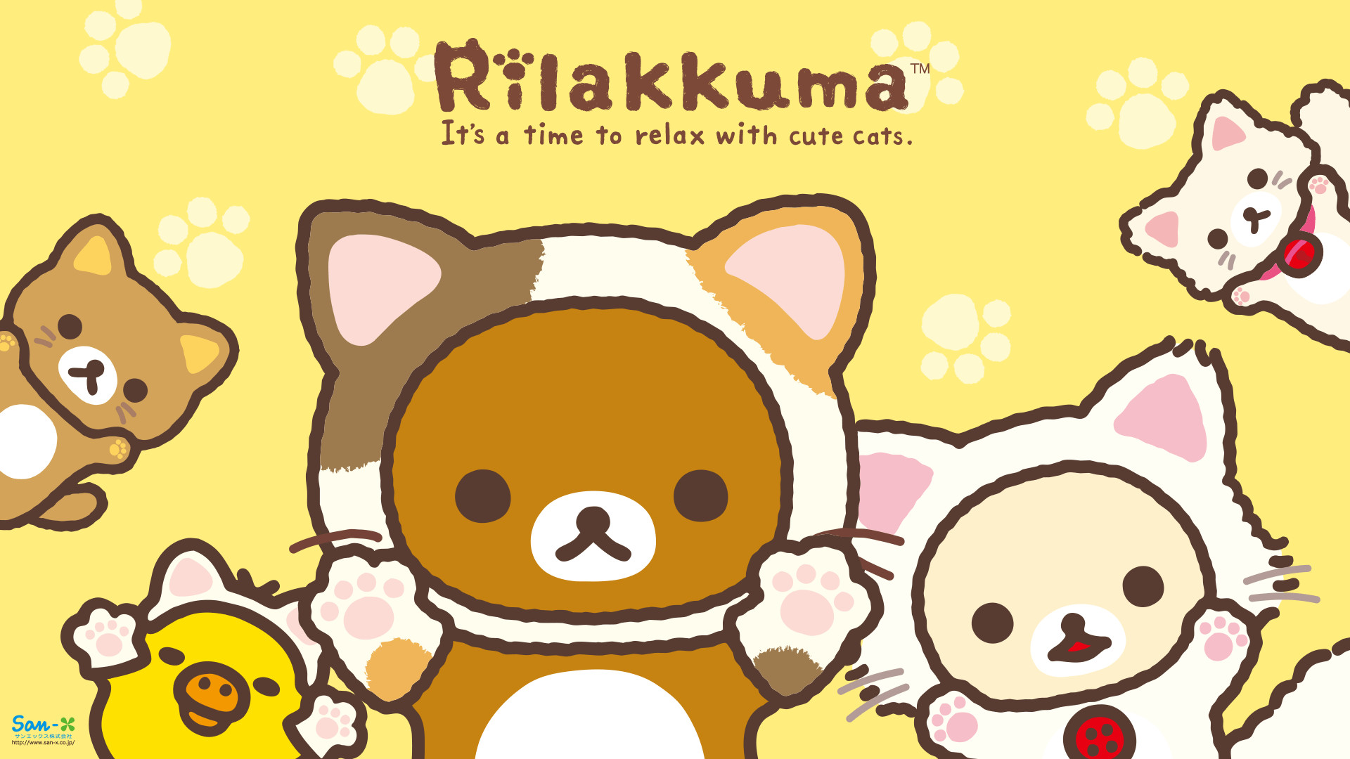 1920x1080 Rilakkuma and Cats Wallpaper