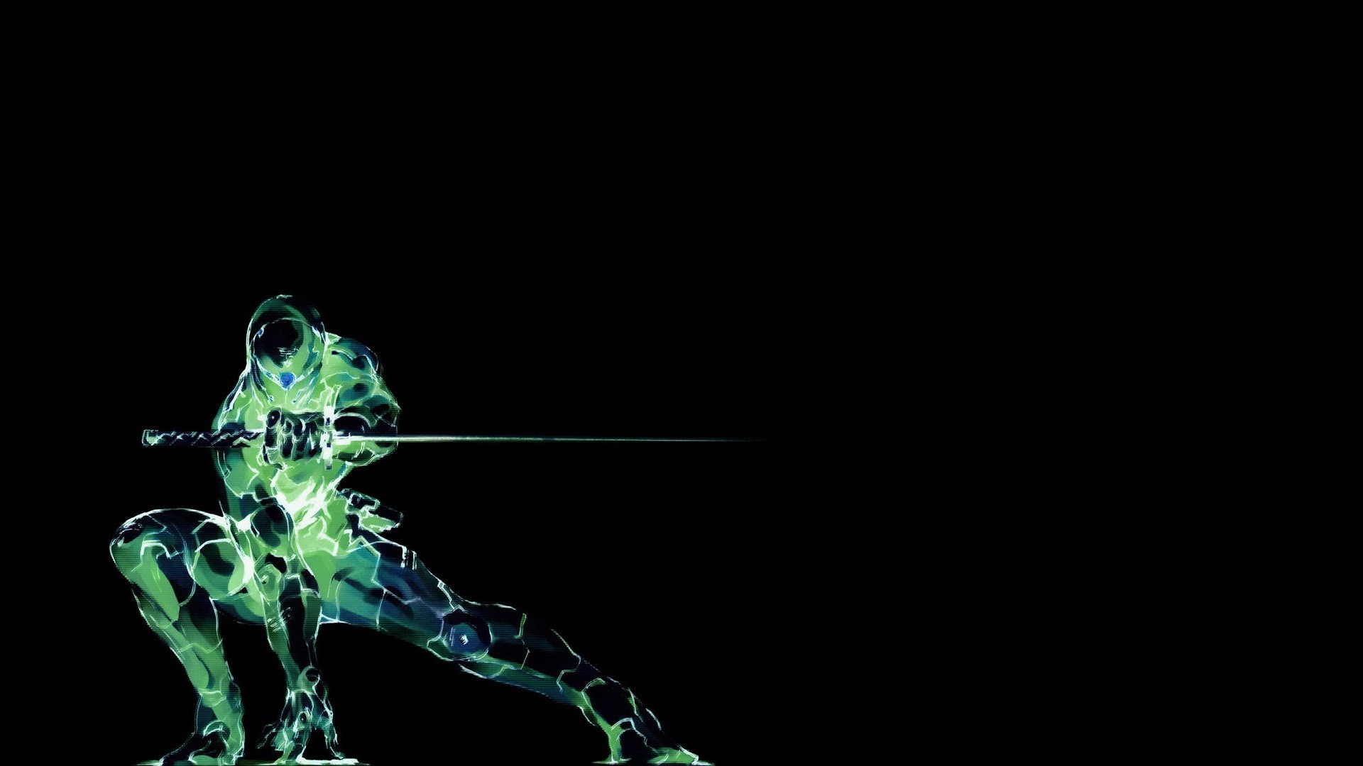 1920x1080 video Games, Grey Fox, Metal Gear Solid, Black Background, Simple Background,  Ninjas, Cyborg Wallpapers HD / Desktop and Mobile Backgrounds