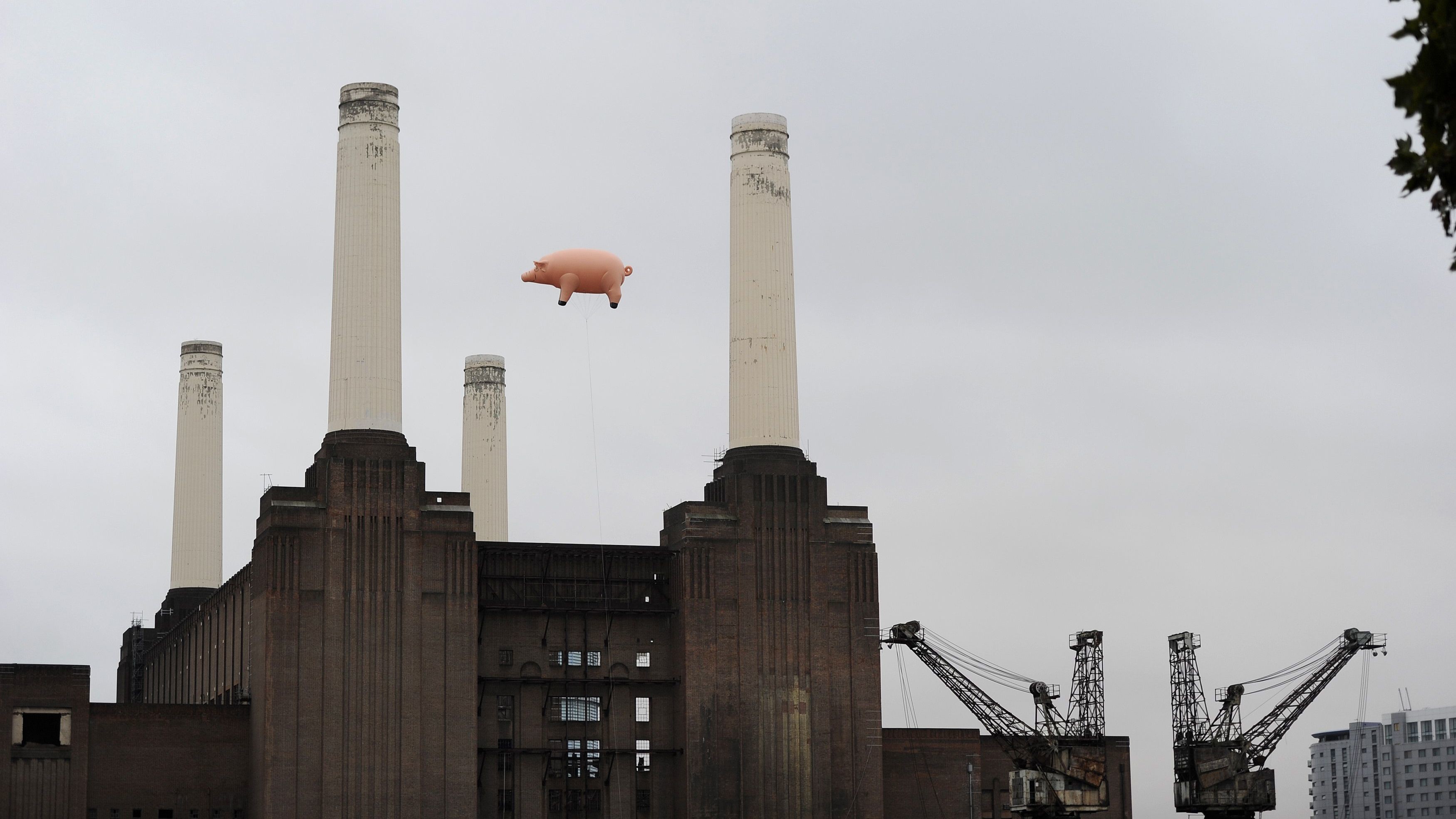 3500x1969 An inflatable pink pig flies above Battersea Power Station in London  September 26, 2011.