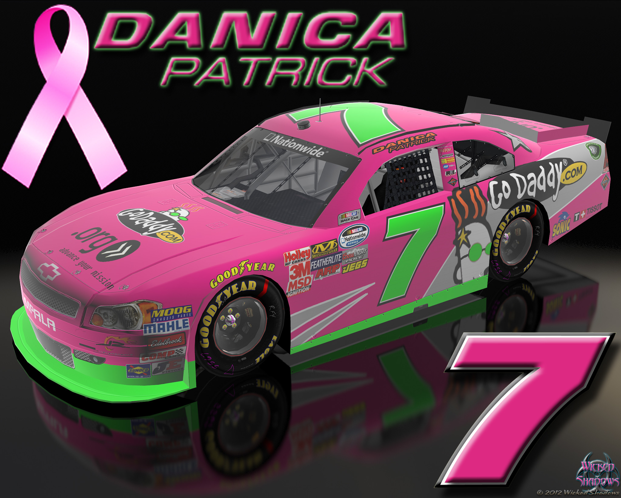 2047x1641 ... 5x4 | 16x9 | 16x10. Danica Patrick Go Daddy Pink Car Breast Cancer  Awareness Wallpaper ...