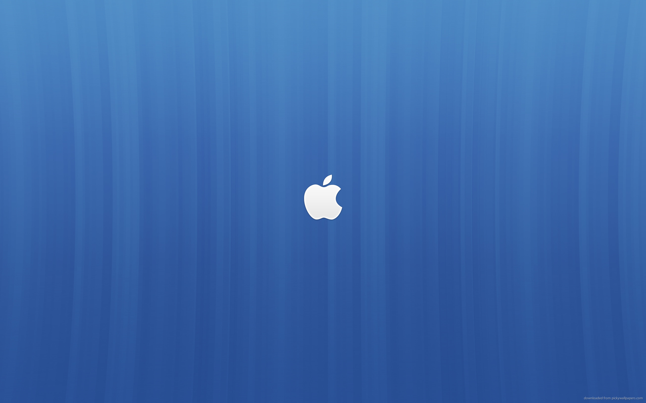 2560x1600 Apple logo on a blue background for 