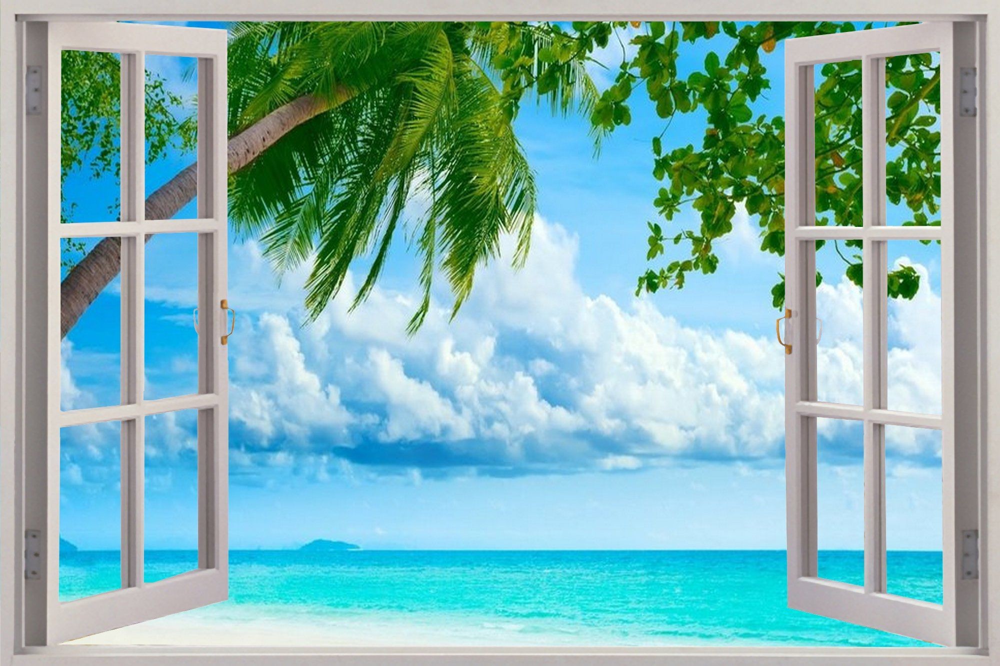 2000x1333 large removable faux beach scene murals - Google Search