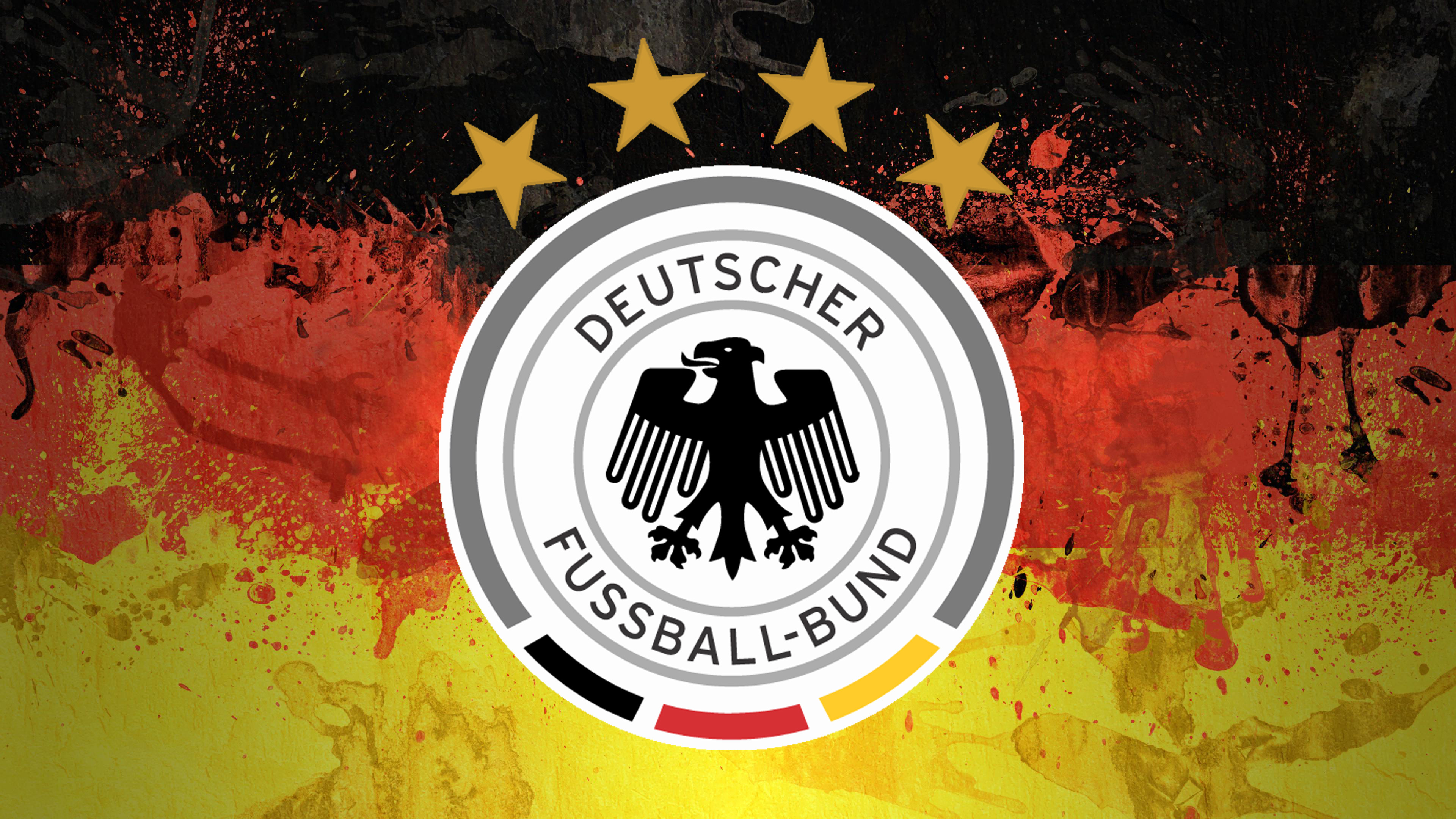 3840x2160 Attachment for Germany Football Logo with abstract Flag