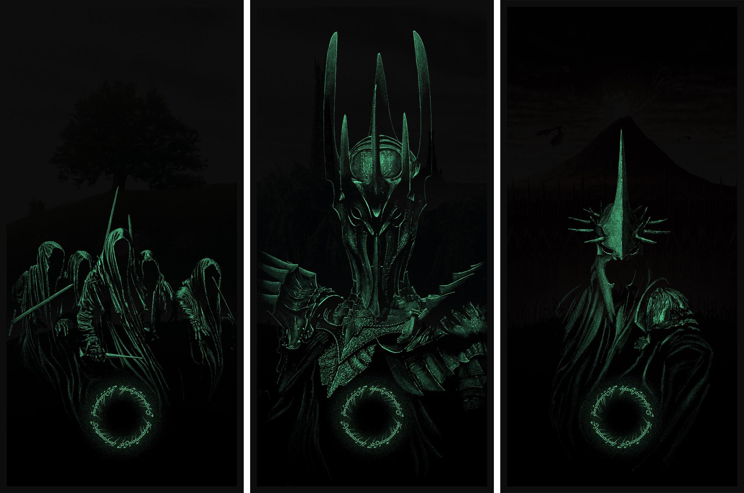 2442x1617 Marko Manev The Lord of the Rings GID Triptych set