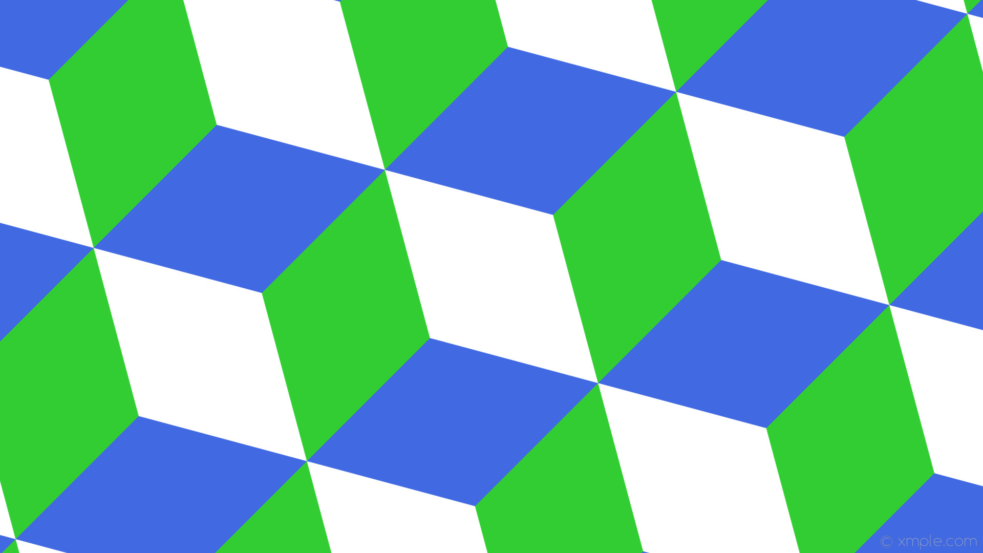 1920x1080 wallpaper green 3d cubes blue white lime green royal blue #ffffff #32cd32  #4169e1
