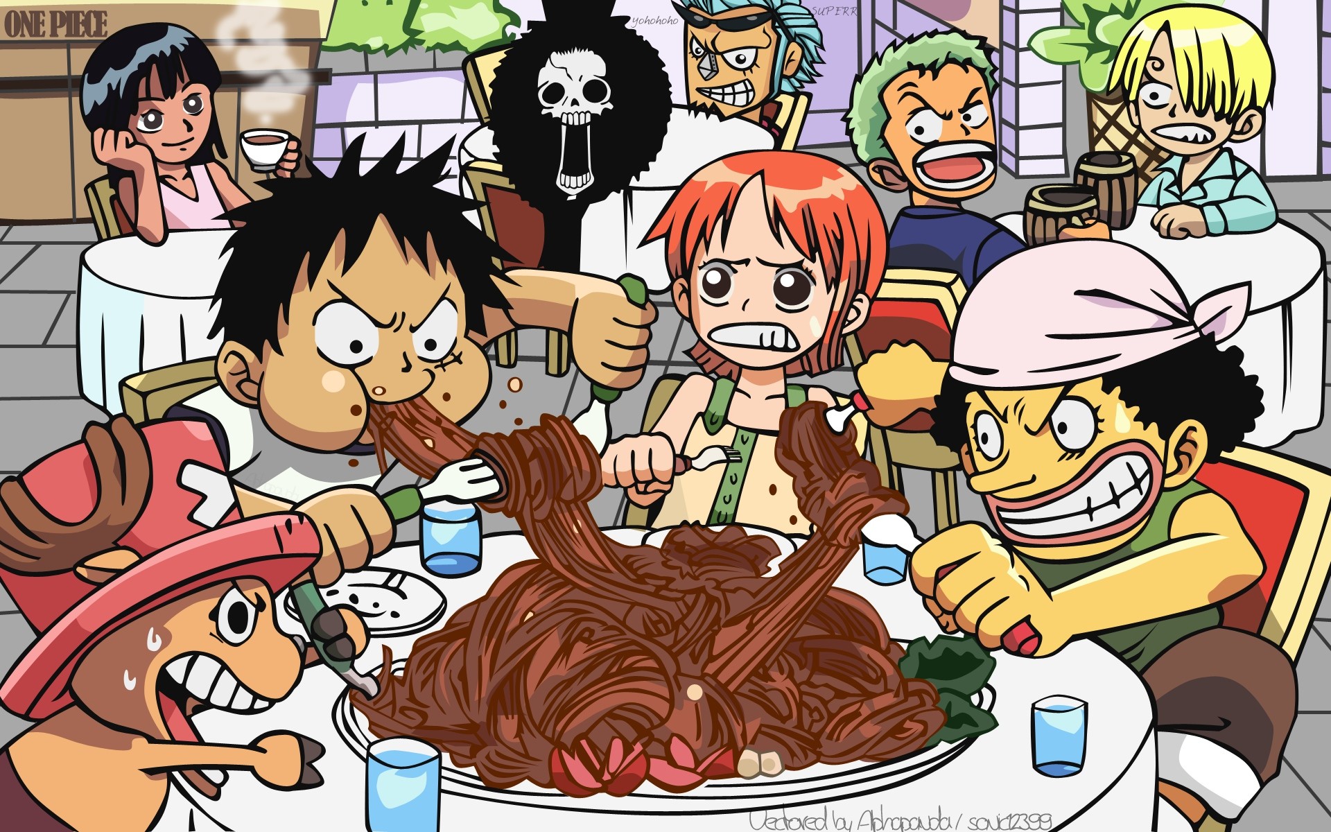 1920x1200 Anime - One Piece Nami (One Piece) Monkey D. Luffy Zoro Roronoa Sanji
