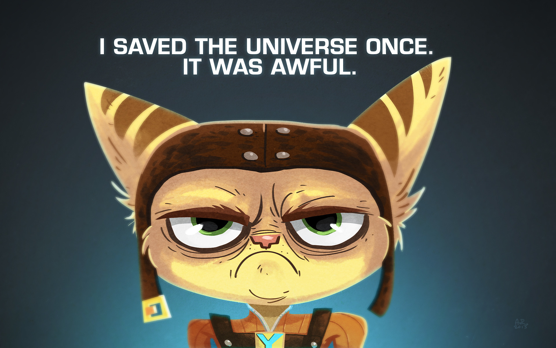 1920x1200 Grumpy Cat Saves the Universe
