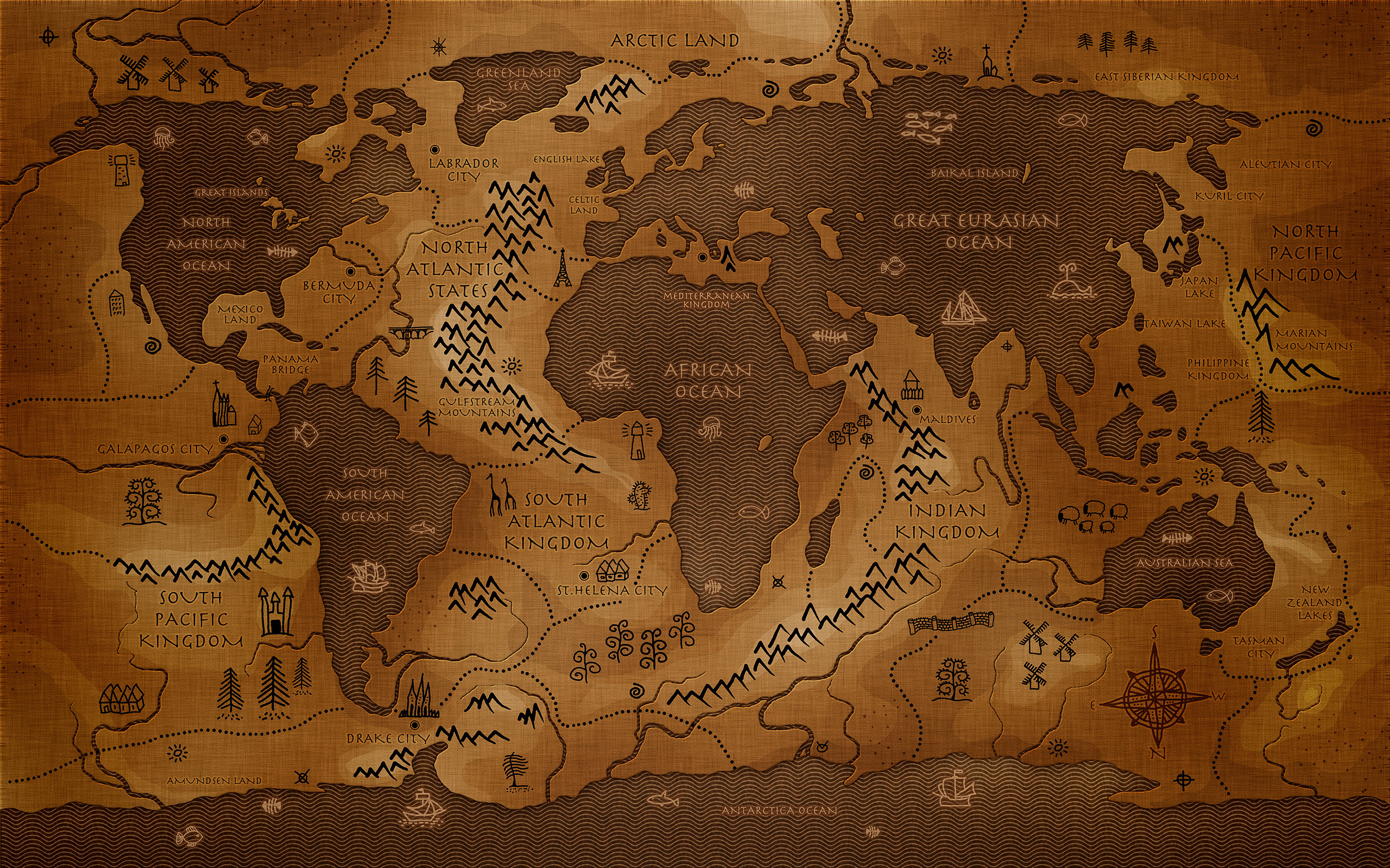 2560x1600 World Map