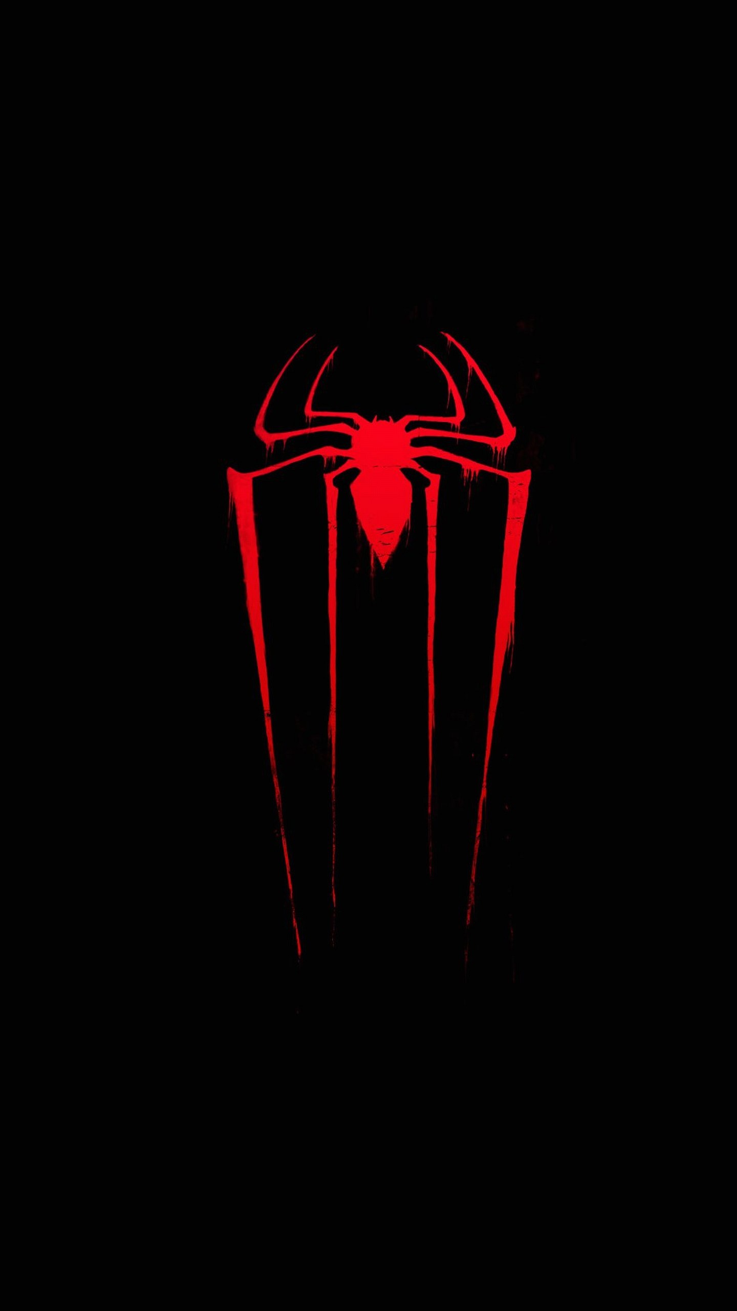 1440x2560 Night time spider Symbiote Wallpaper
