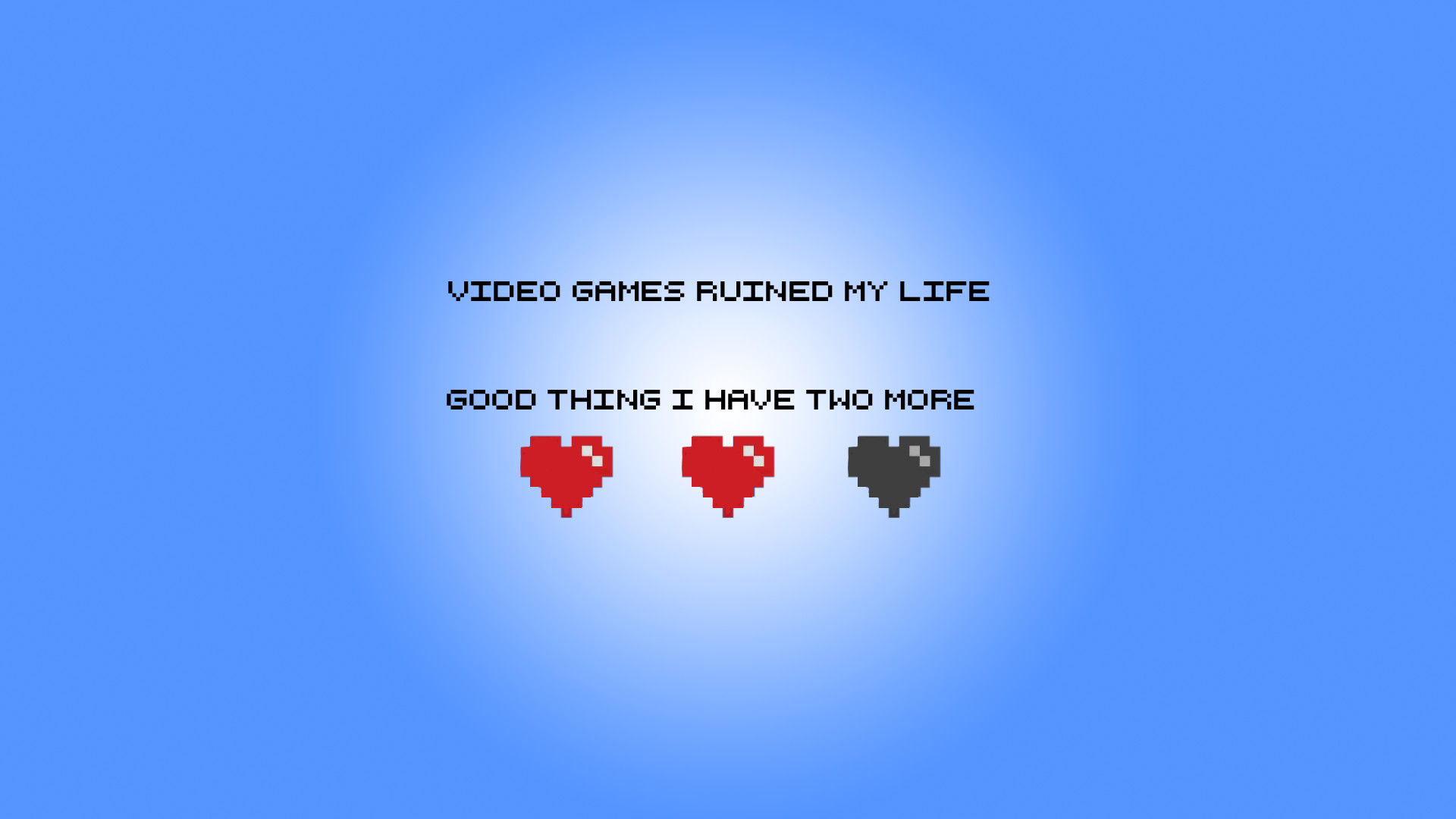 1920x1080 Funny Geek Hearts Minimalistic Video Games