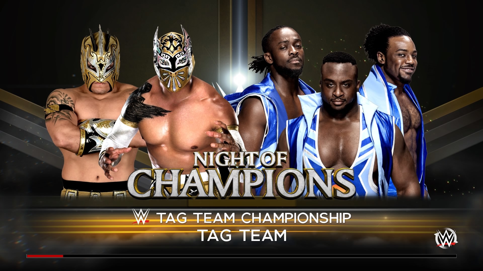 1920x1080 The WWE Tag Team titles were kept for the SmackDown brand and the New Day  had to defend against the #1 contenders, the Lucha Dragons.