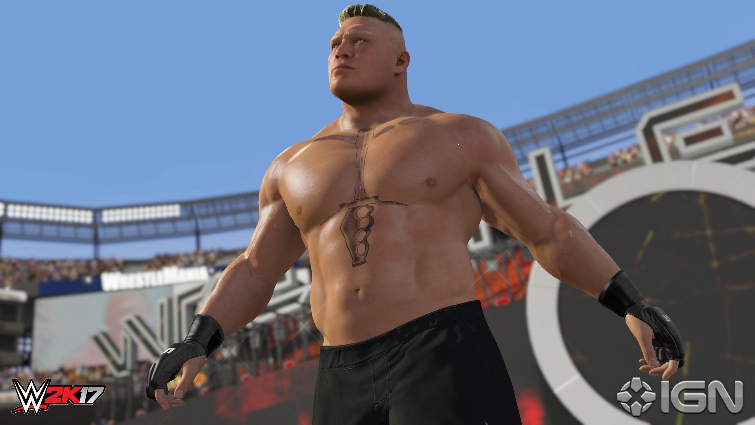 2560x1440 The newest citizens of Suplex City in WWE 2K17. Brock Lesnar ...