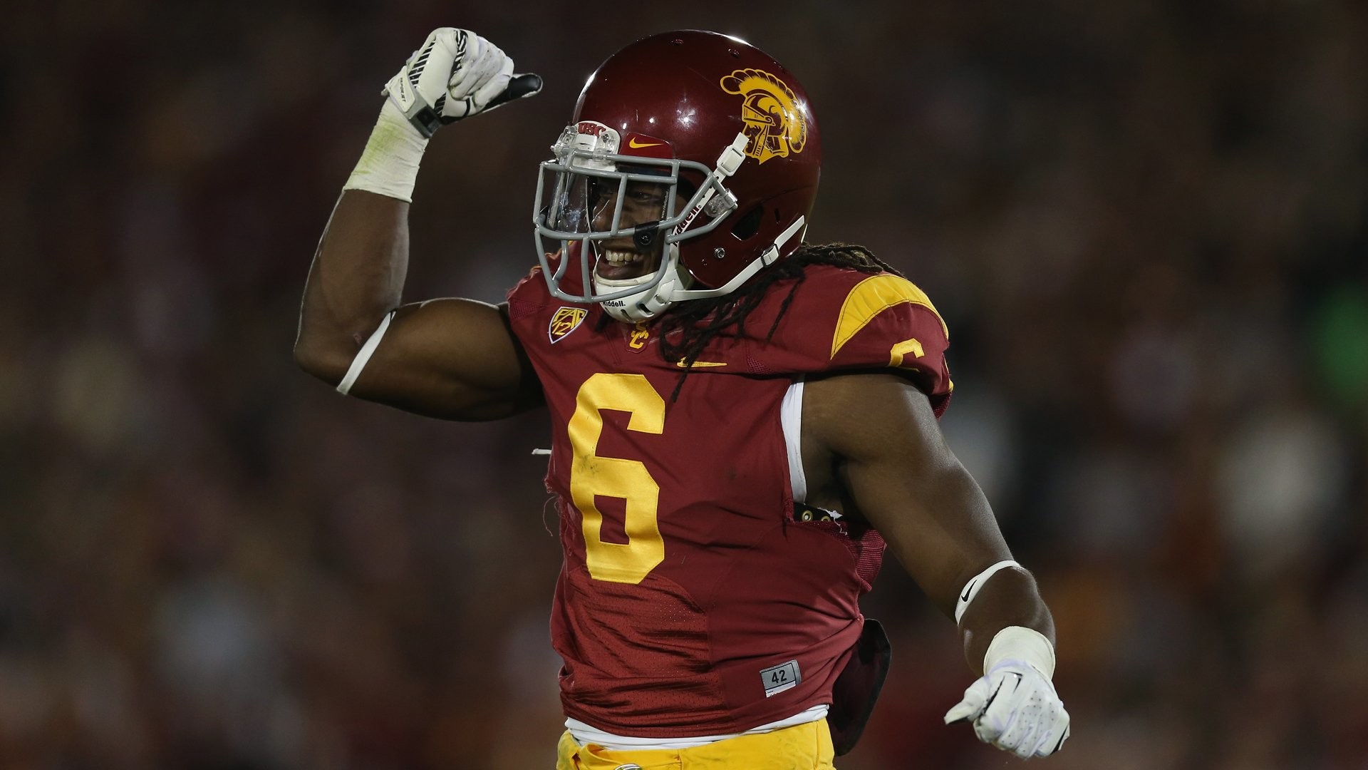 1920x1080 Safety Josh Shaw of the USC Trojans celebrates against the Stanford  Cardinal at Los Angeles Coliseum