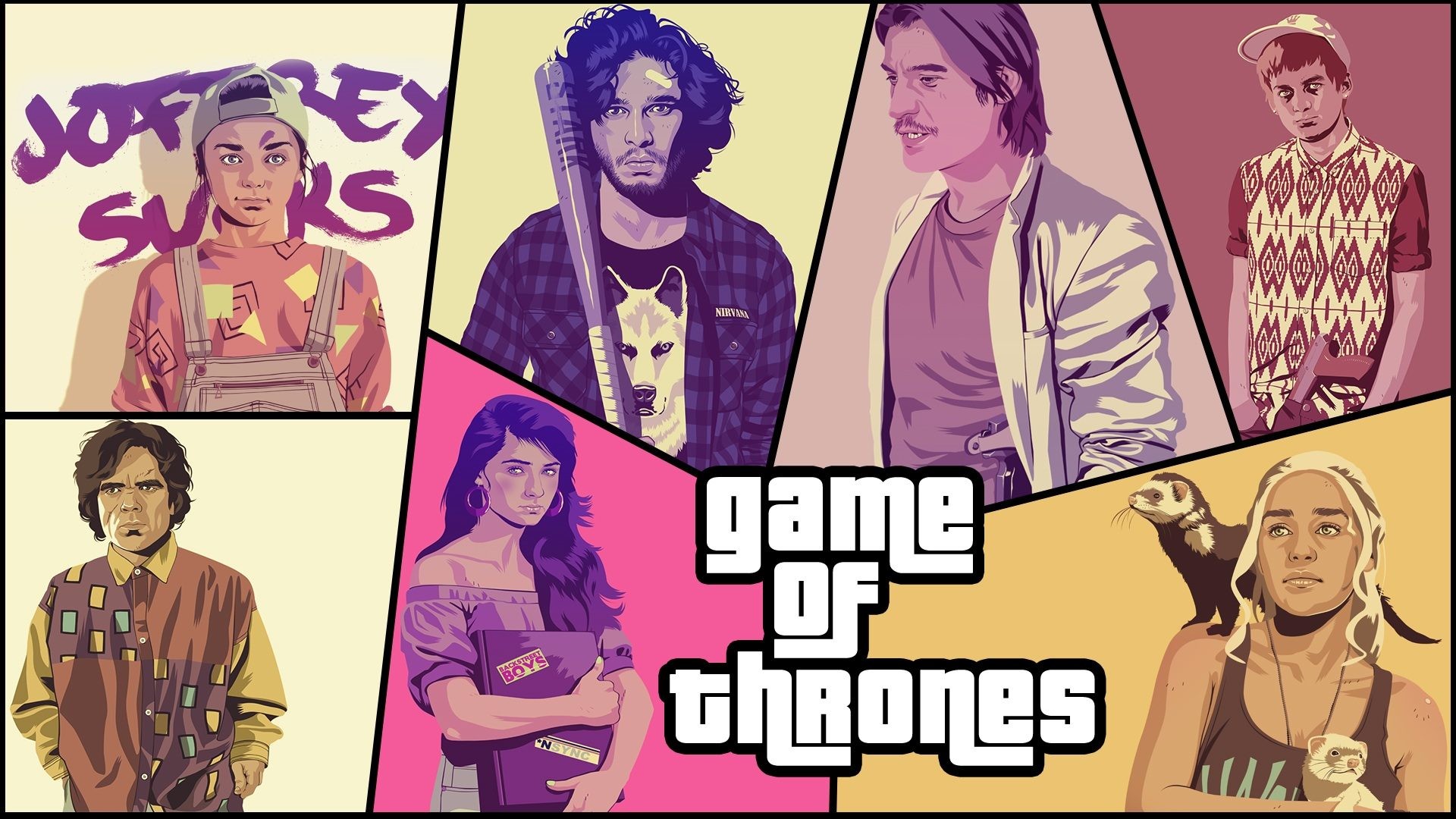 1920x1080 Cool Artwork Wallpaper Of Game Of Thrones In GTA Game Concept | PaperPull