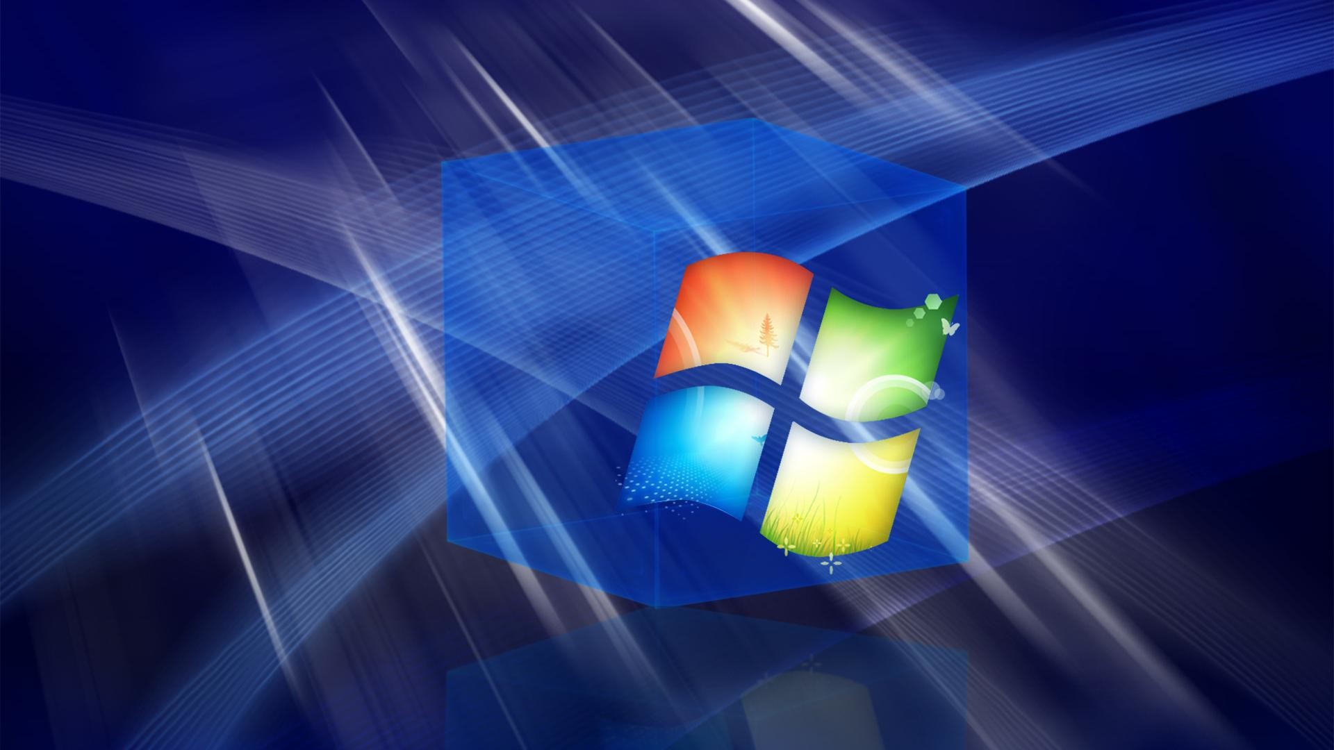 1920x1080  Hd 3d Blue Windows Cube desktop backgrounds wide  wallpapers:1280x800,1440x900,1680x1050