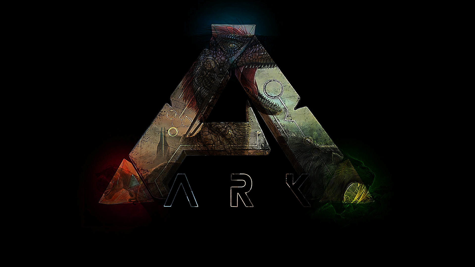 1920x1080 ARK: Survival Evolved Dinosaurs Dark Logo wallpaper.