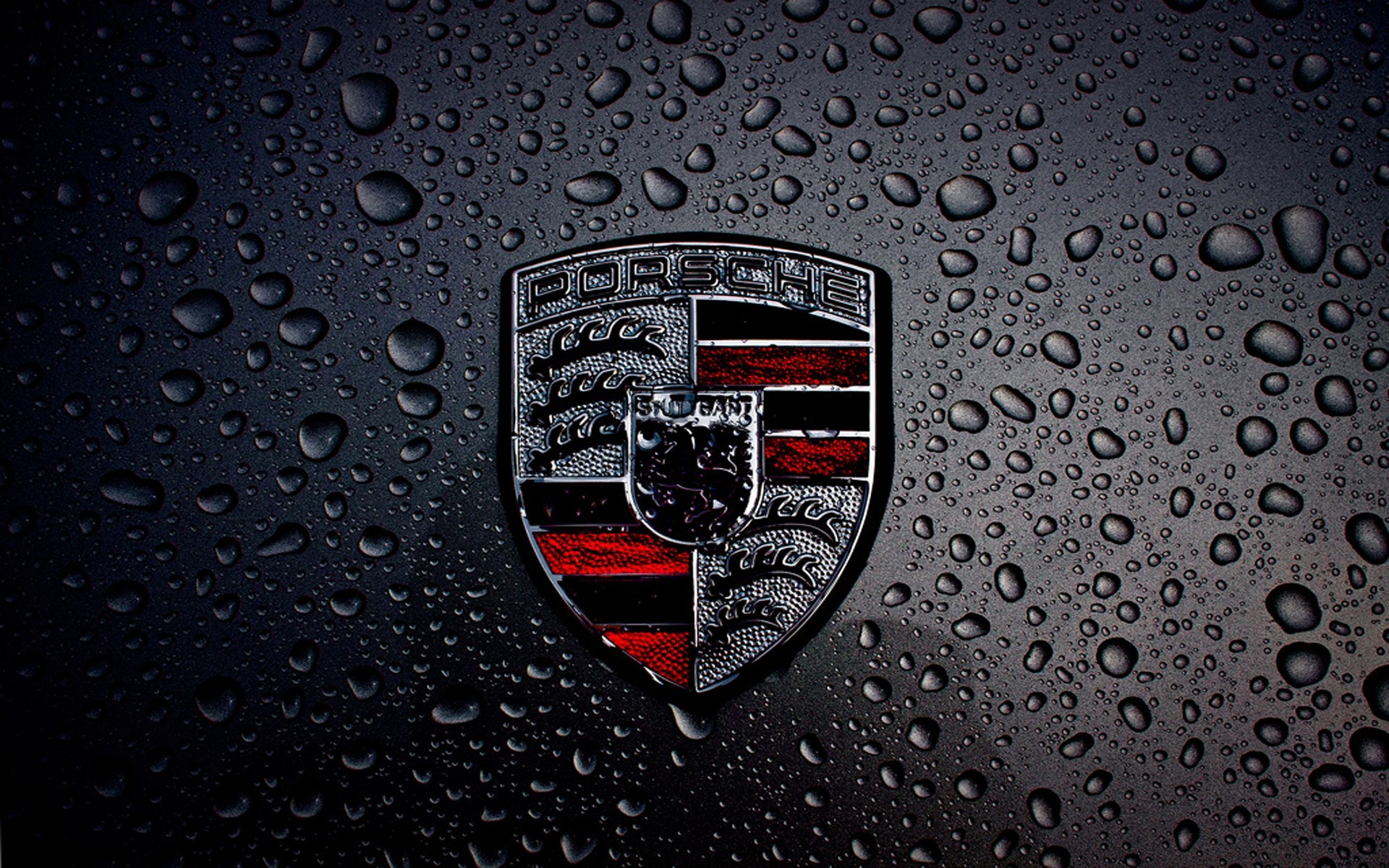 1920x1200 Dark Porsche Logo HD Wallpaper for Desktop and iPad