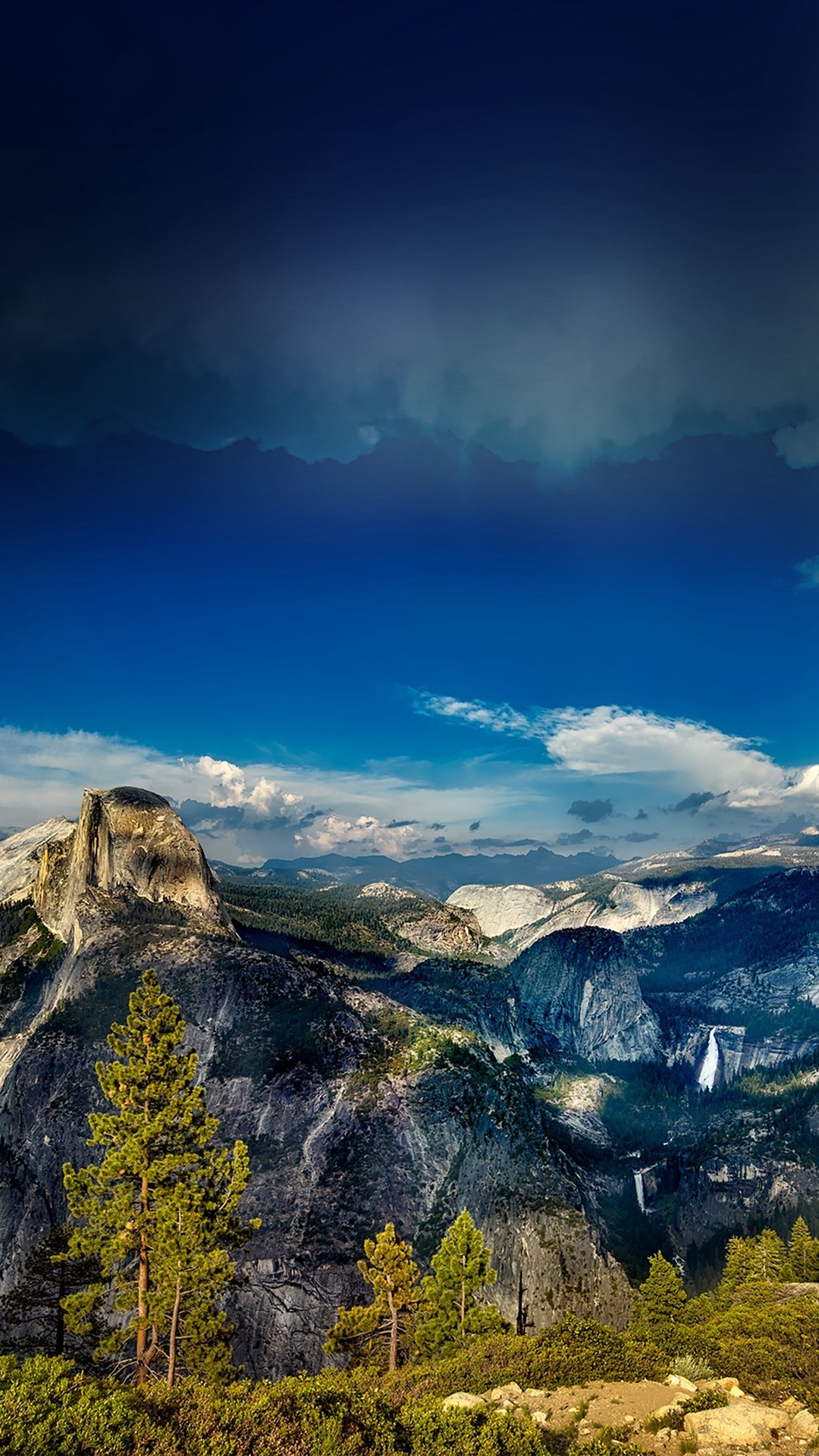 1080x1920 Yosemite Mountain Wood Summer Nature #iPhone #6 #wallpaper