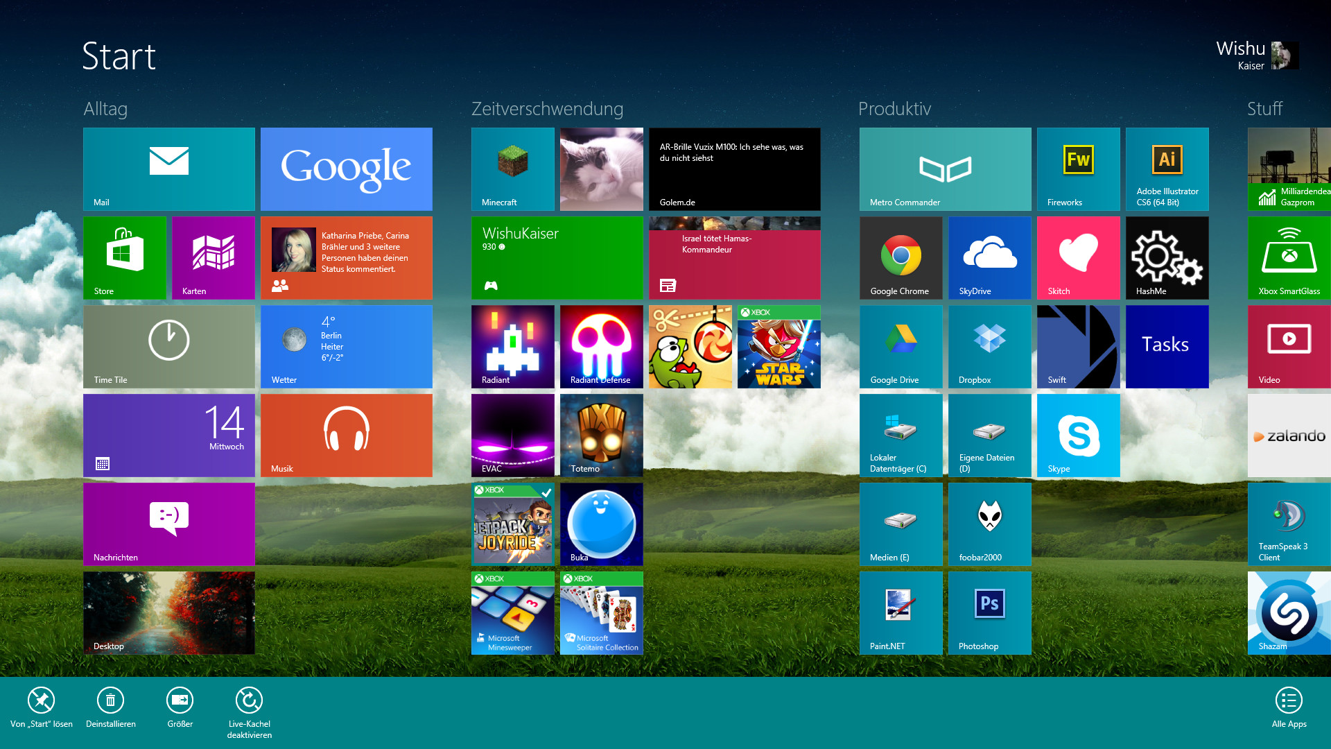 1920x1080 Windows 8 Start Screen Customizer