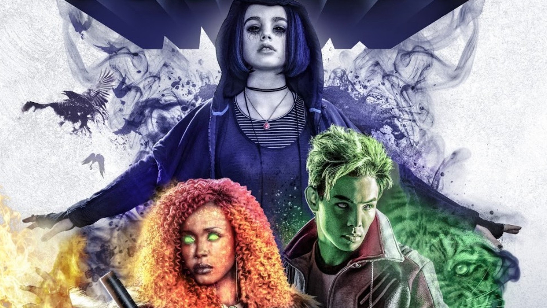 1920x1080 DC Universe has released a new poster for their upcoming series Titans and  it assembles the four members of the team together. That team consists of  Robin ...