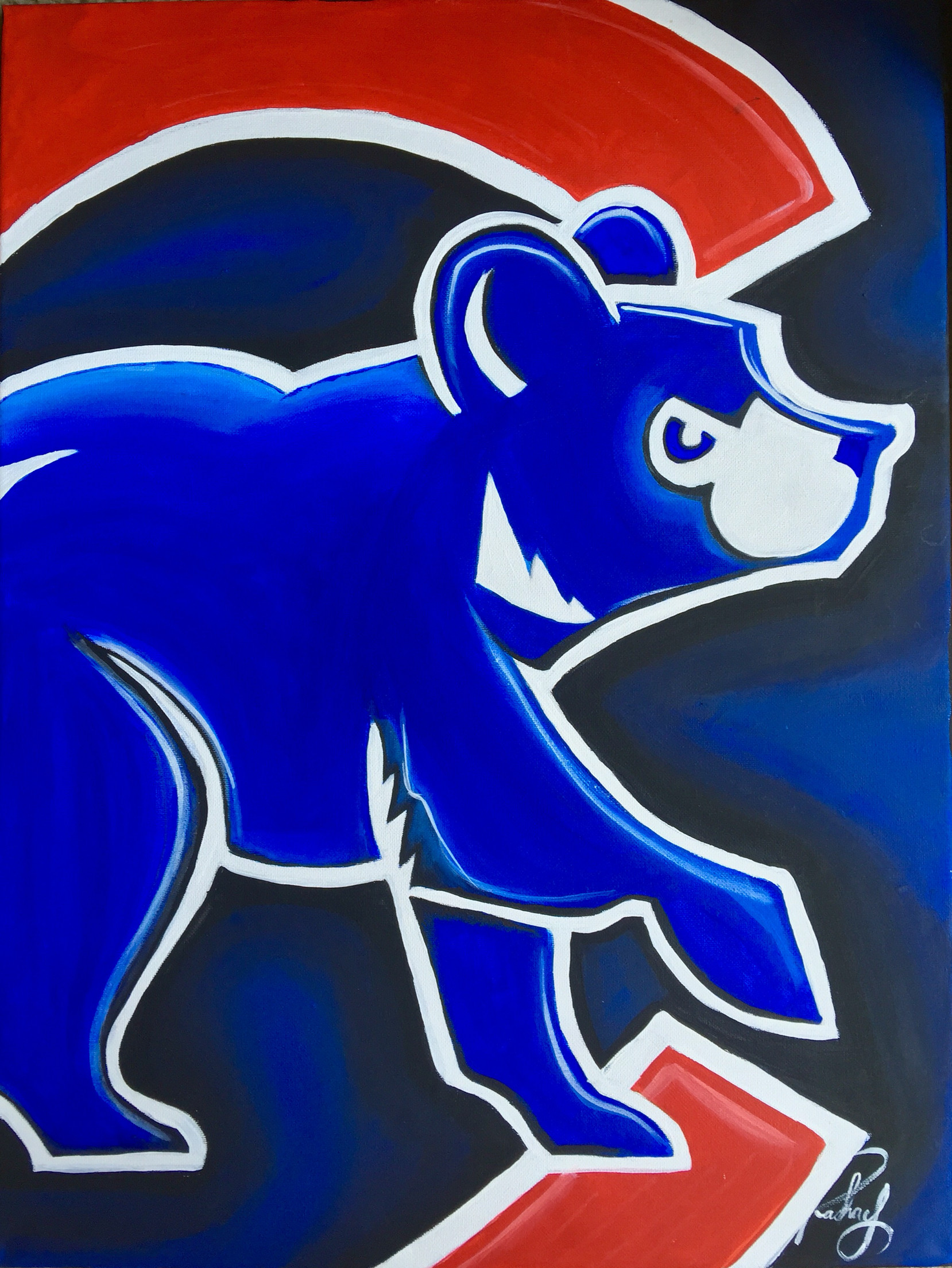 1658x2208 Chicago Cubs Painting canvas print