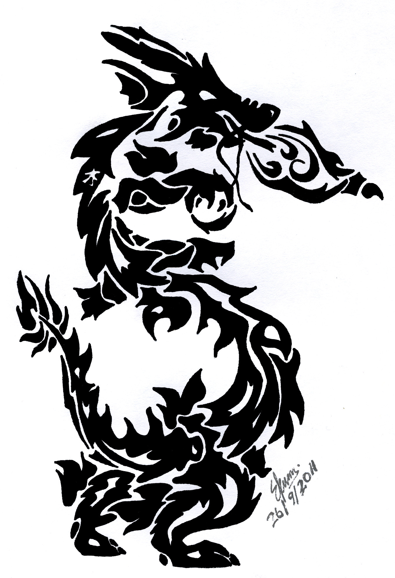 1350x1974 Asian Dragon Tattoo Design by ExSuicune Asian Dragon Tattoo Design by  ExSuicune