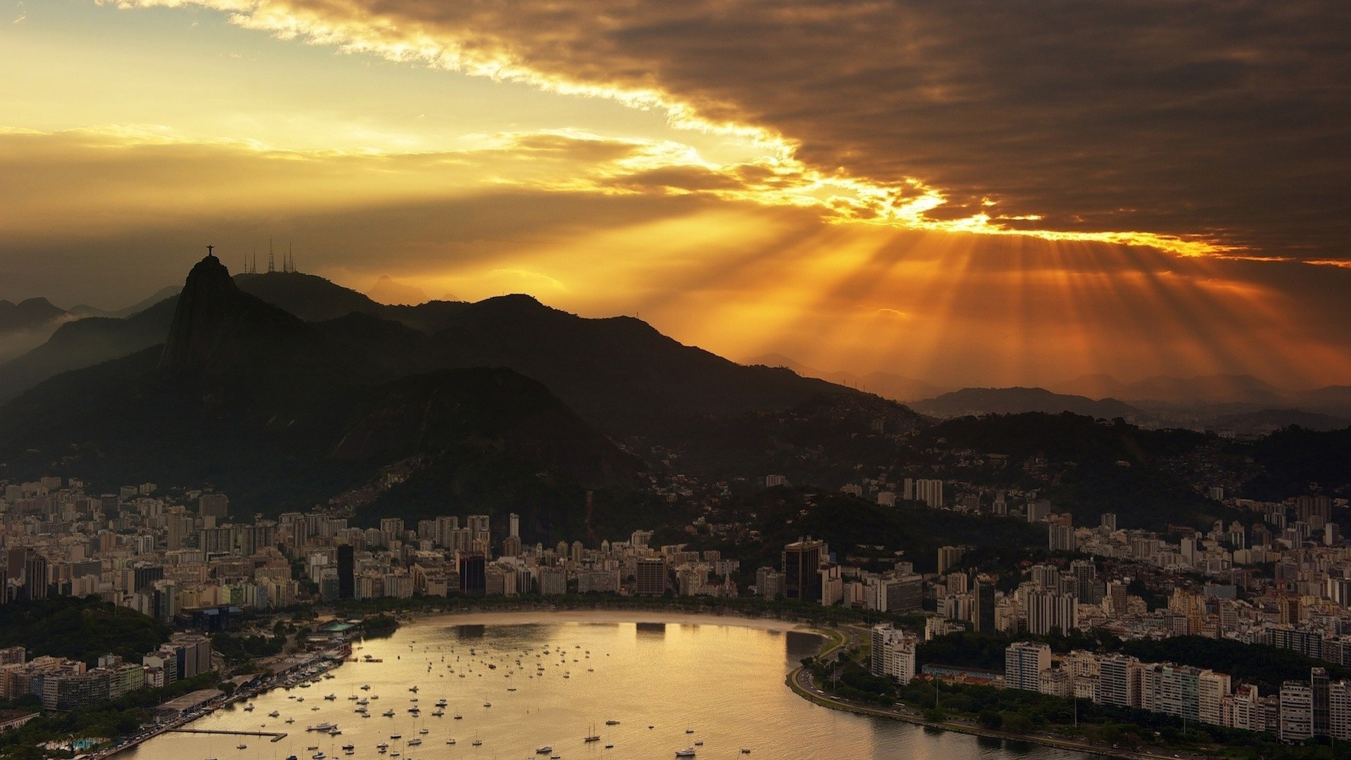 1920x1080 Beautiful Rio De Janeiro HD Desktop Panorama Widescreen Wallpaper with  1920Ã1080 High Resolution for