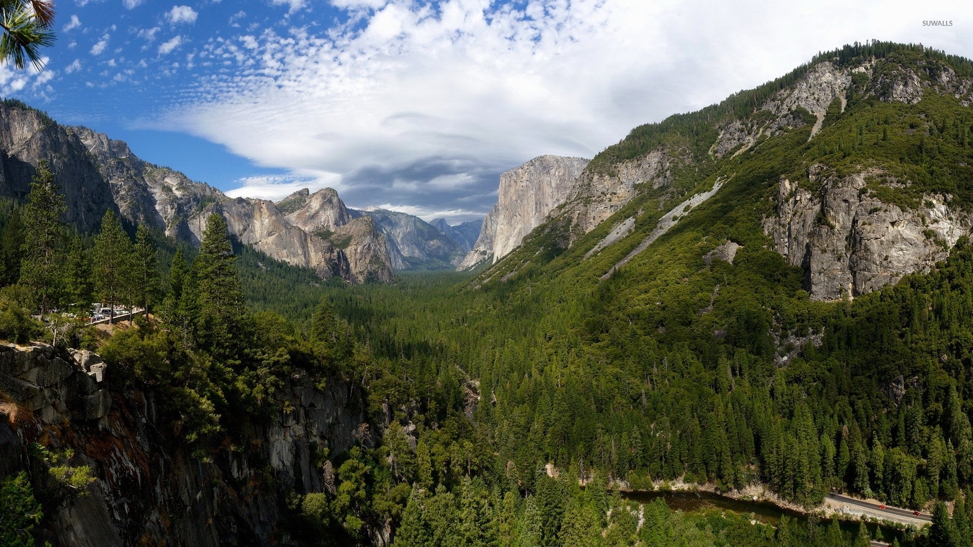 1920x1080 Top view of Yosemite National Park wallpaper