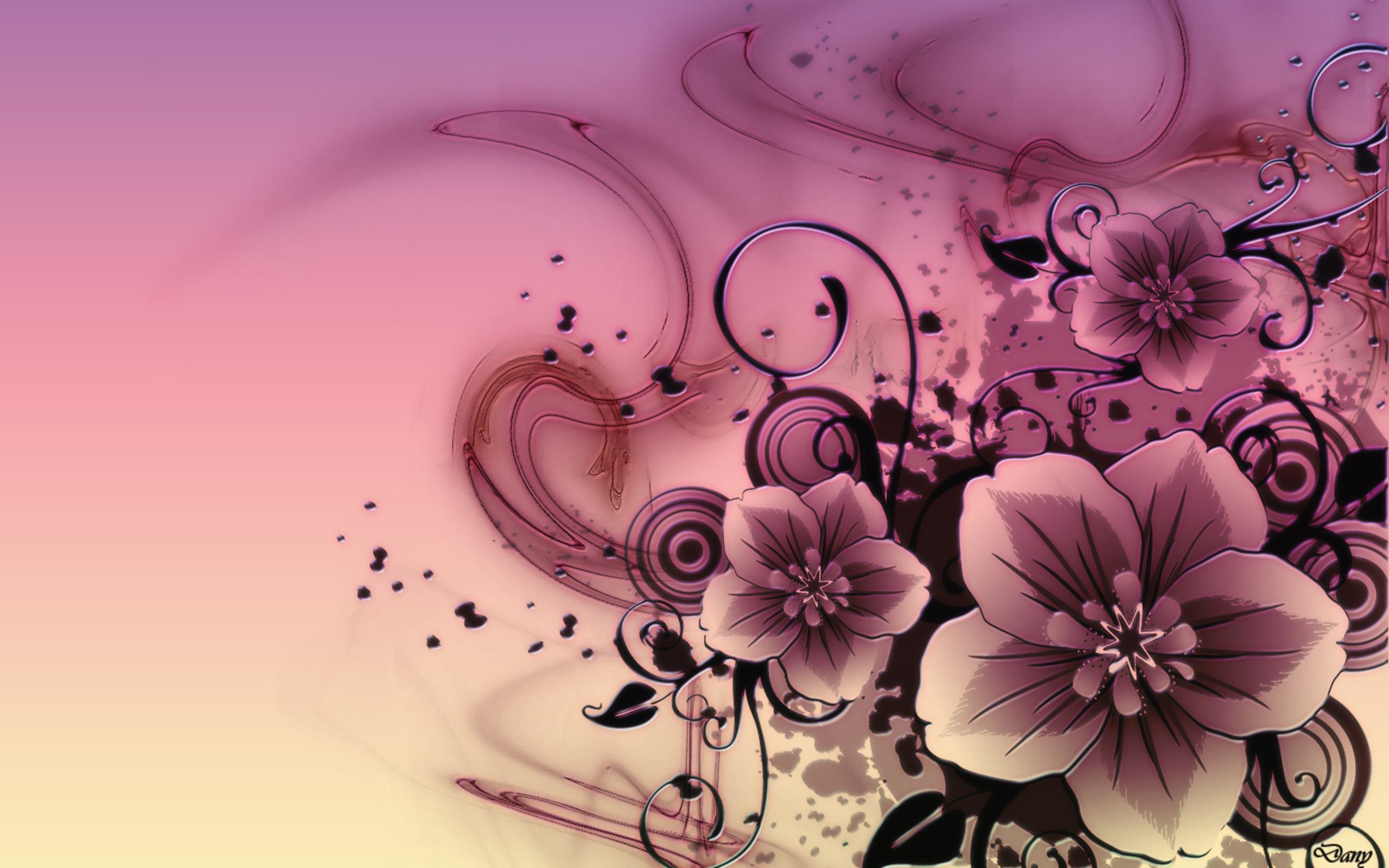 2560x1600 Abstract Flowers Hd Desktop Wallpaper Definition Fullscreen Wa .