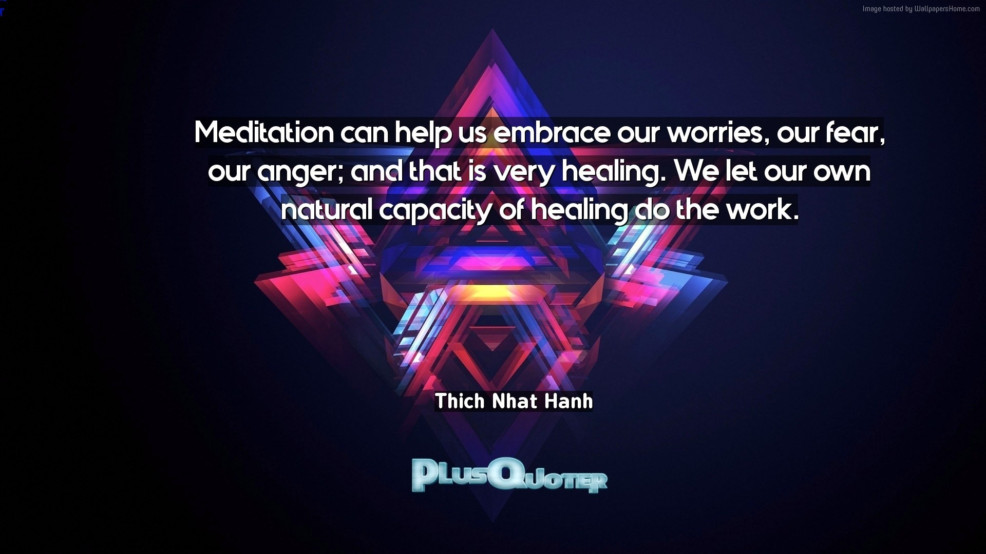 1920x1080 Download Wallpaper with inspirational Quotes- "Meditation can help us  embrace our worries, our