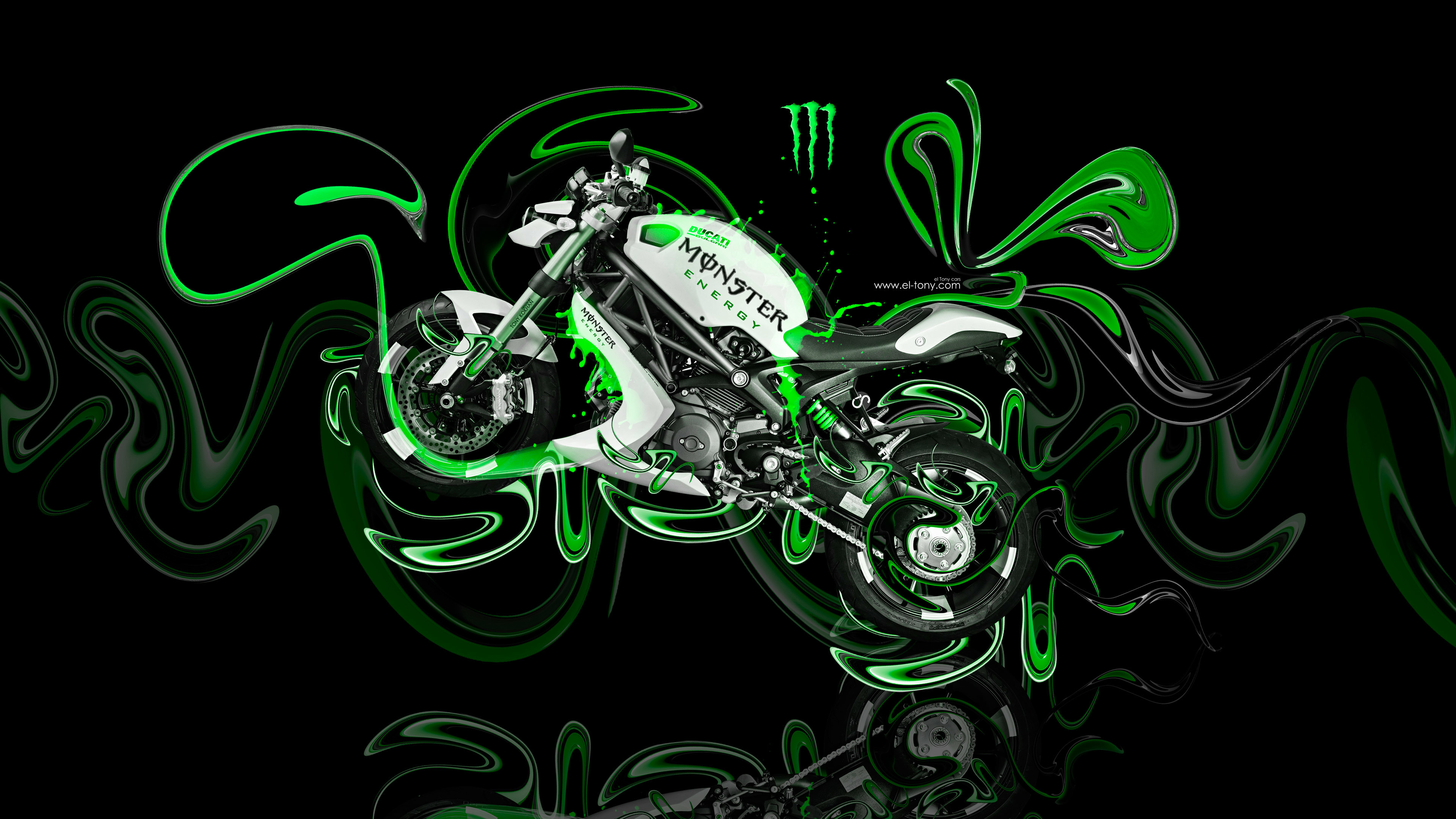 3840x2160 ... Monster Energy Logo Style Moto Ducati Bulgari Side Super Plastic Art  Bike 2017