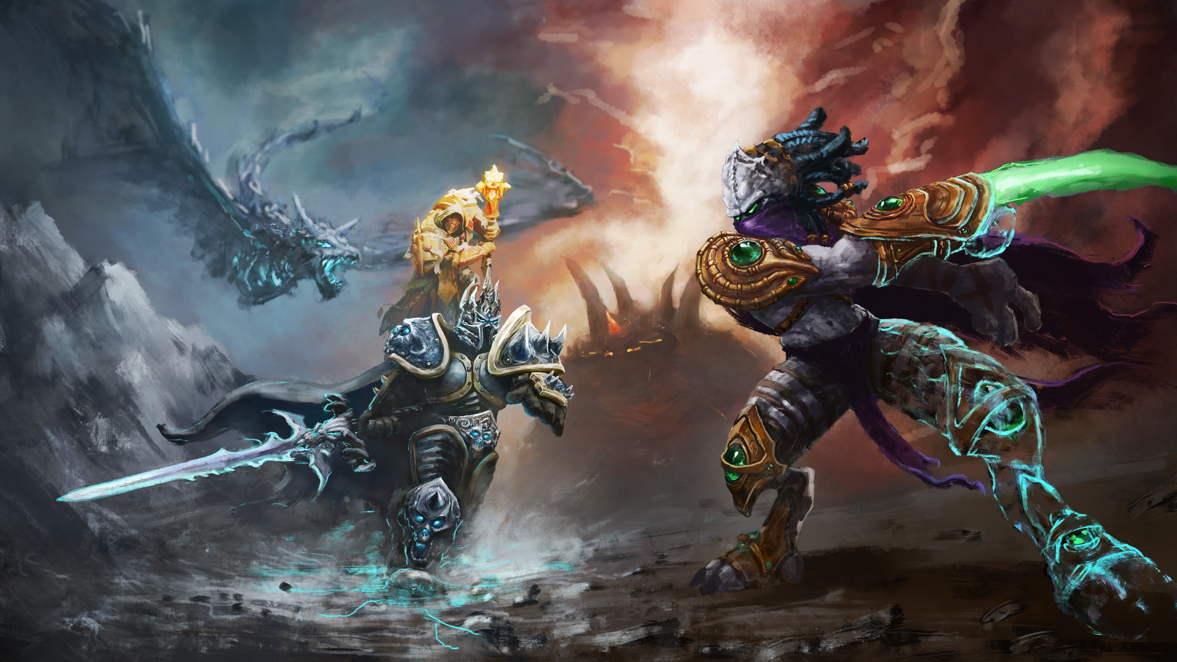 3840x2160 Heroes Of The Storm Arthas Menethil Zeratul Starcraft Warcraft Wallpaper