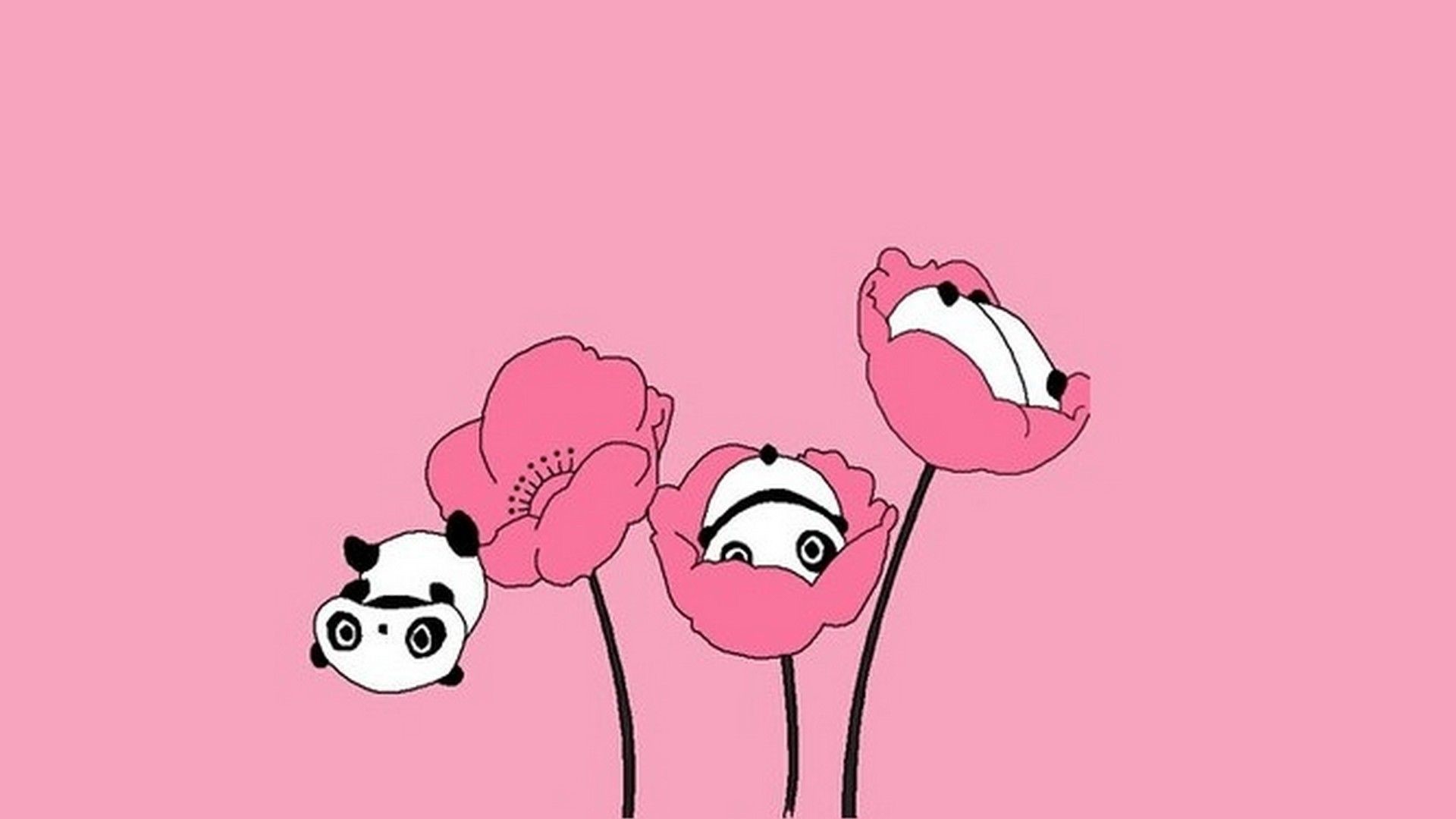 1920x1080 Cute Pink Panda Wallpaper - Best Wallpaper HD