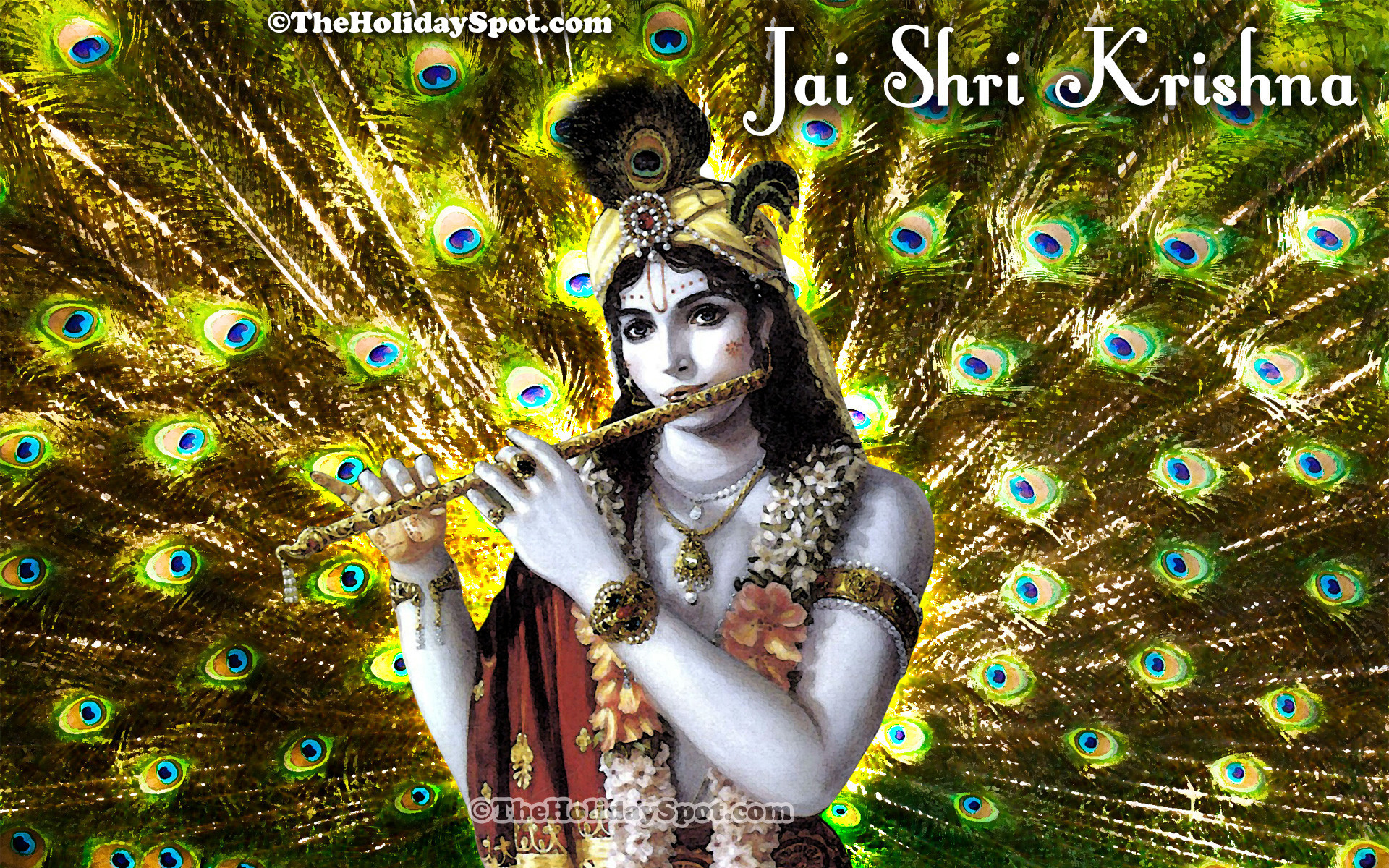 1920x1200  Adorn your desktop with this wonderful wallpaper of Lord Krishna.