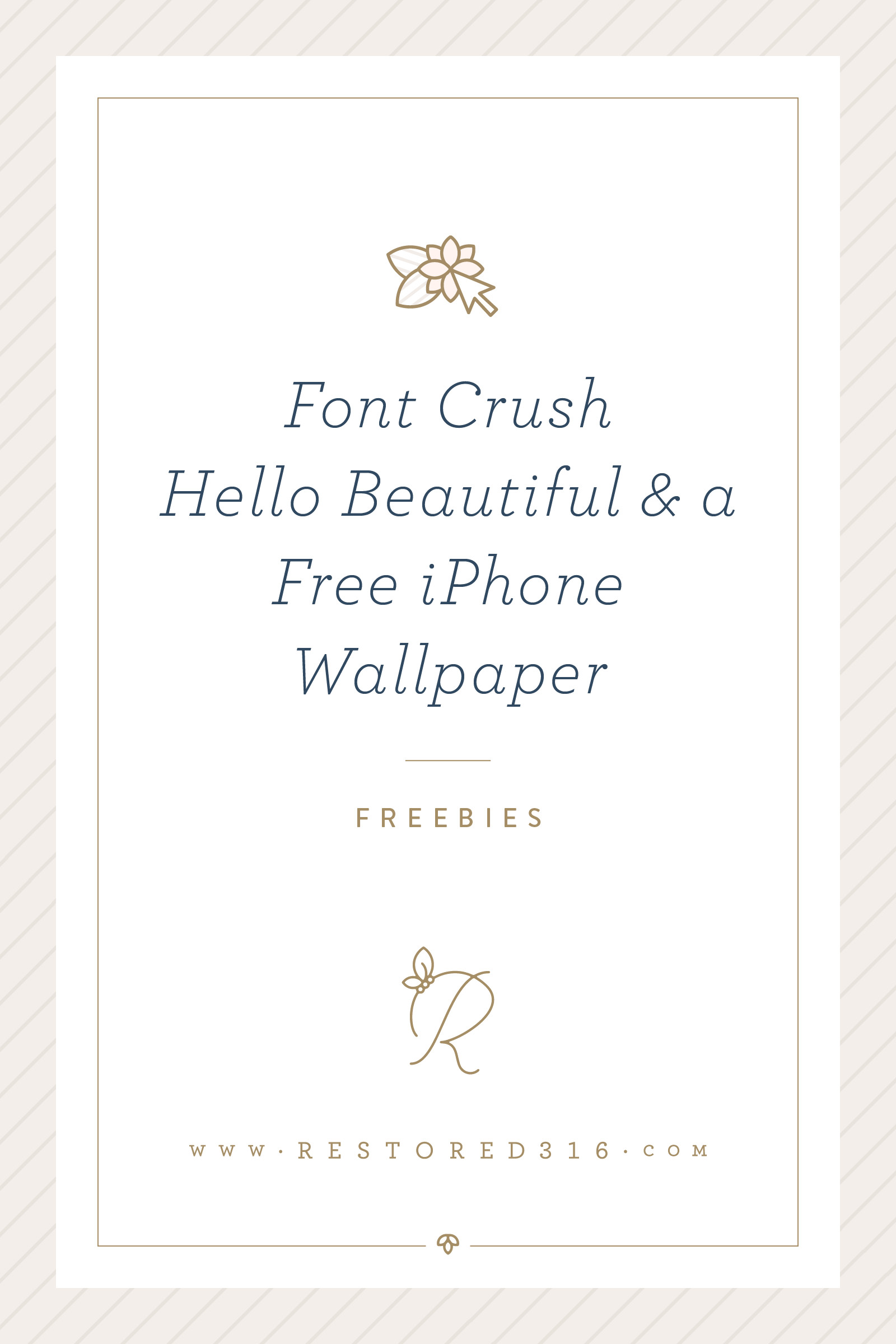 1600x2400 Font Crush Hello Beautiful and A Free Iphone Wallpaper