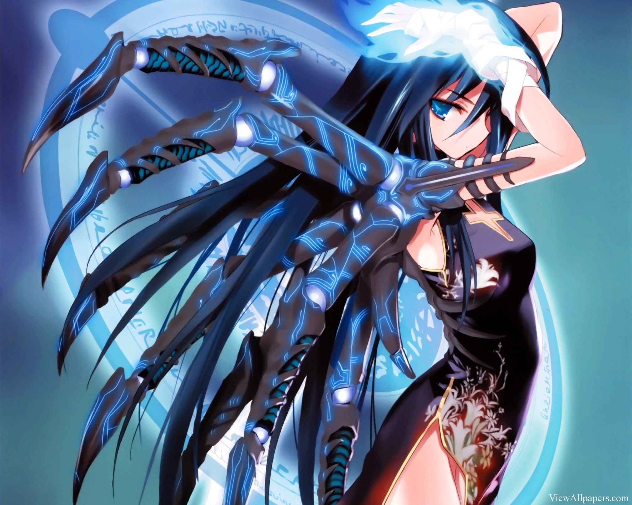 2015x1611 Anime Warrior Girl Wallpaper