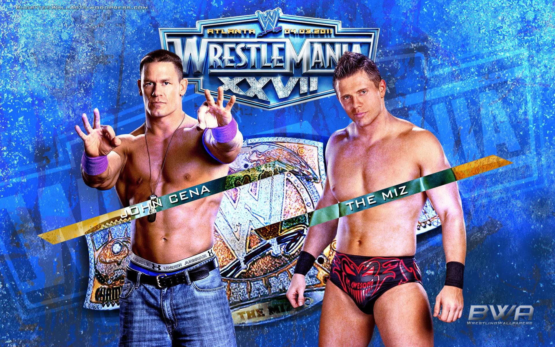 1920x1200 John Cena vs. The Miz WrestleMania 27 Wallpaper! ~ Unleashed WWE .