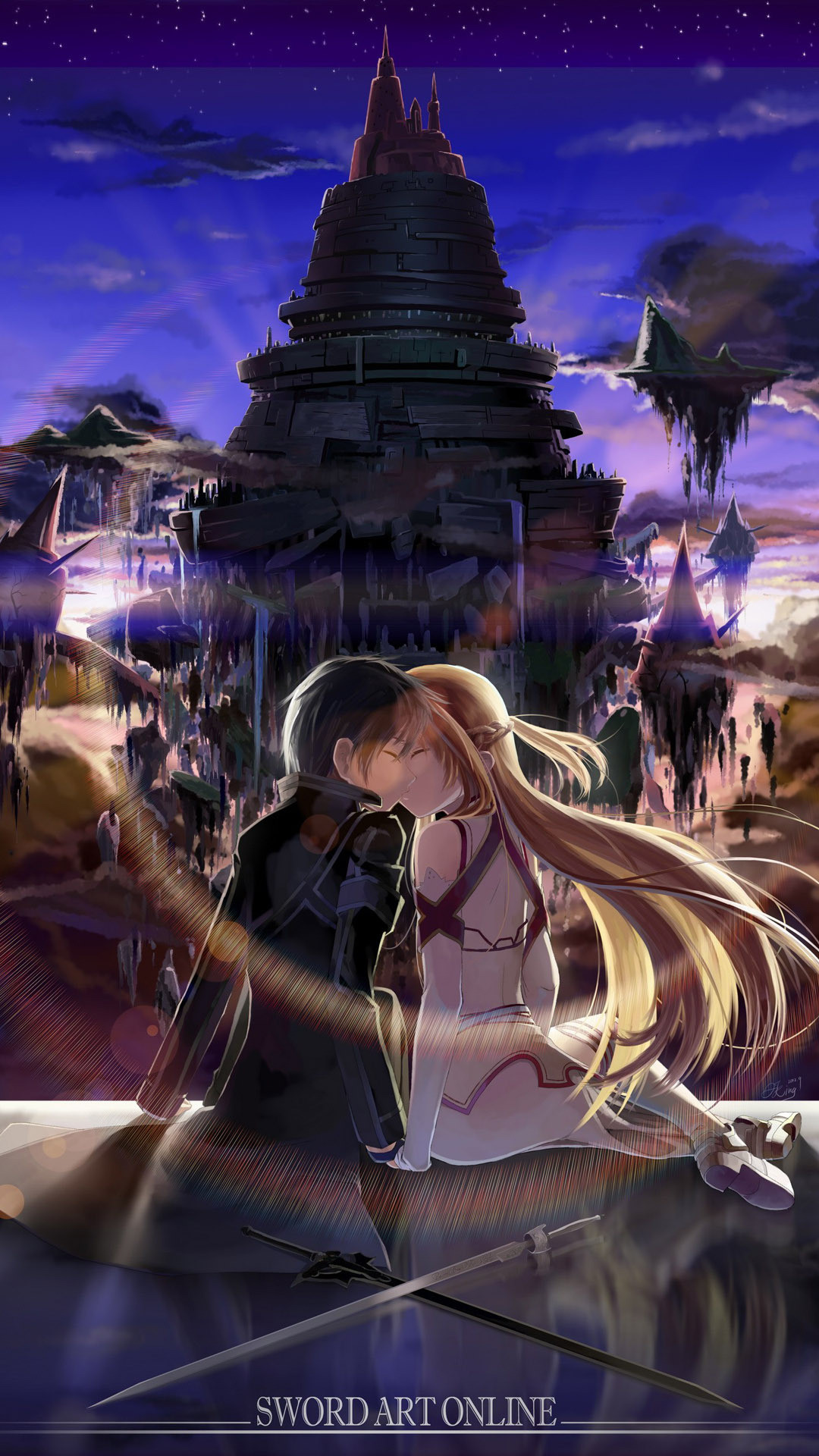 1080x1920 ... Asuna and Kirito - Sword Art Online Anime mobile wallpaper