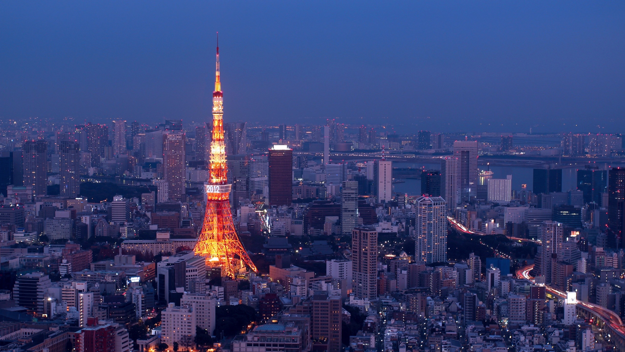 2560x1440 Tokyo Tower At Night Light