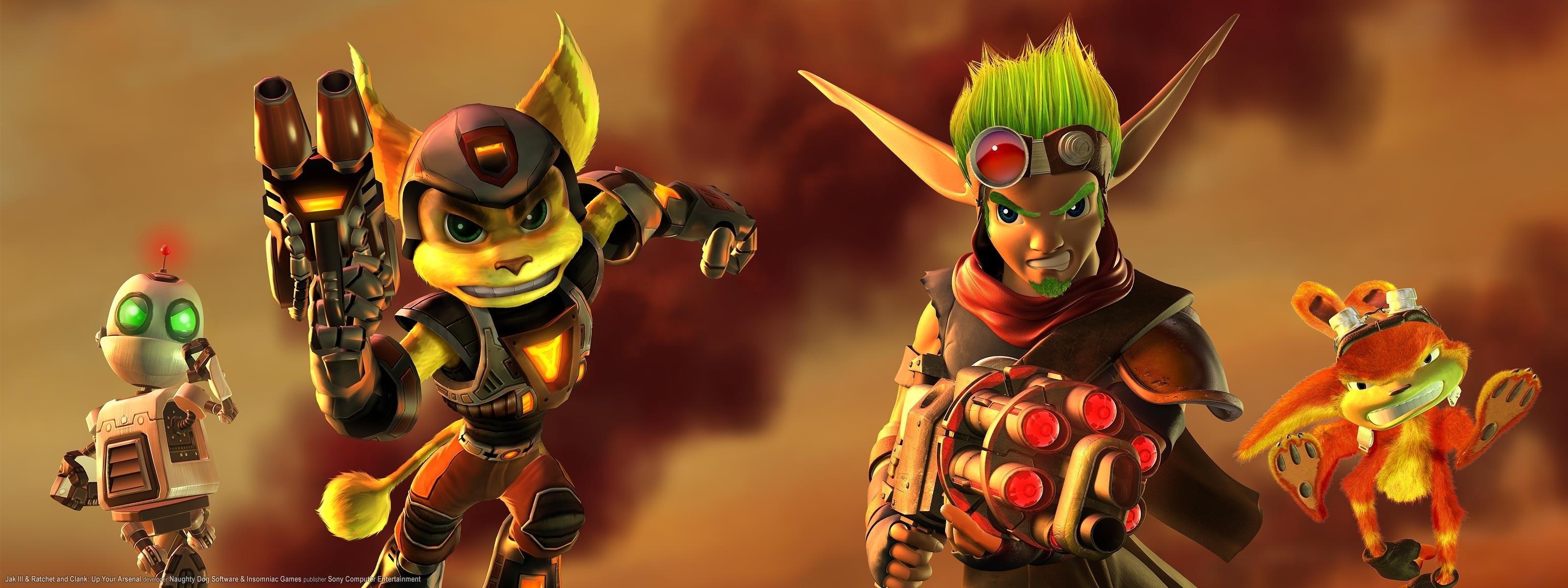 3200x1200 ratchet and clank insomnia naughty dog jak daxter wallpaper background  