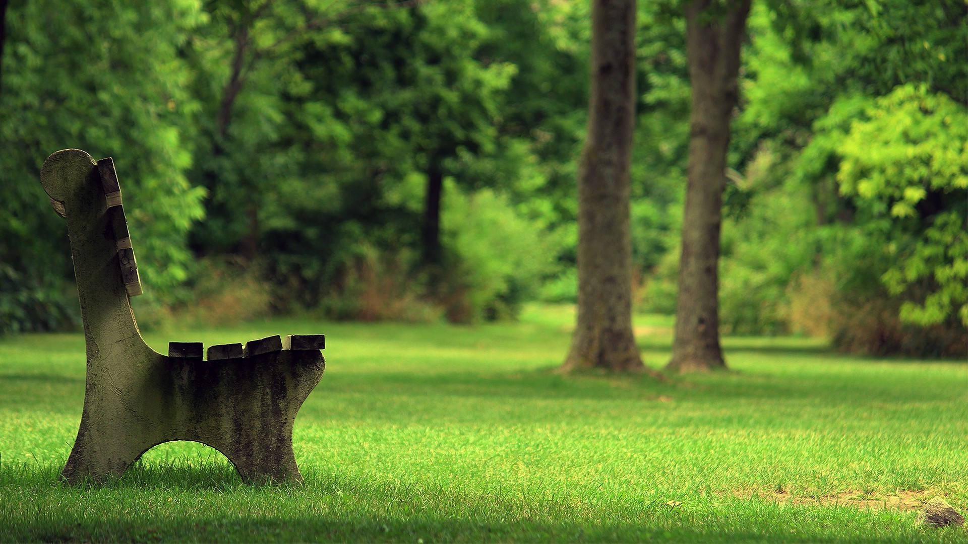 1920x1080 Stone Bench In The Park HD Unbelievable Wallpaper Free HD .