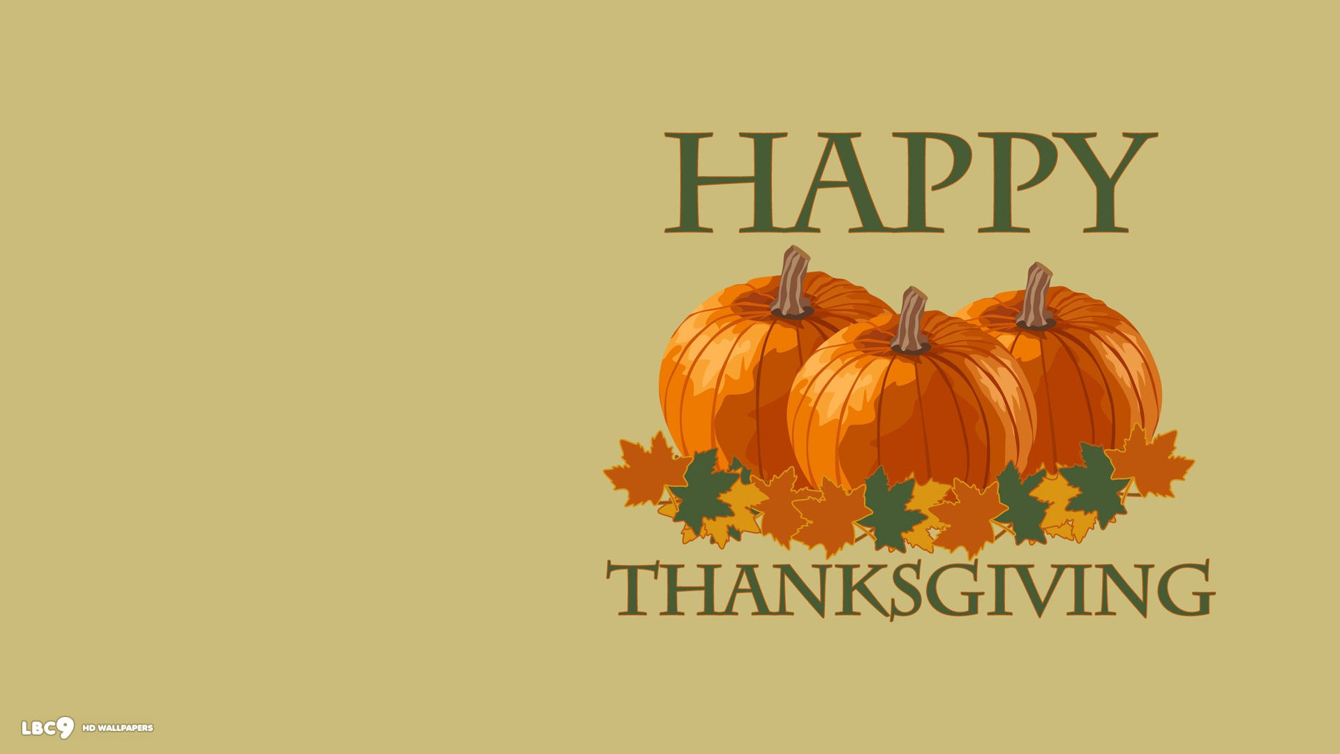 1920x1080 happy thanksgiving three pumpkins simple holiday desktop background
