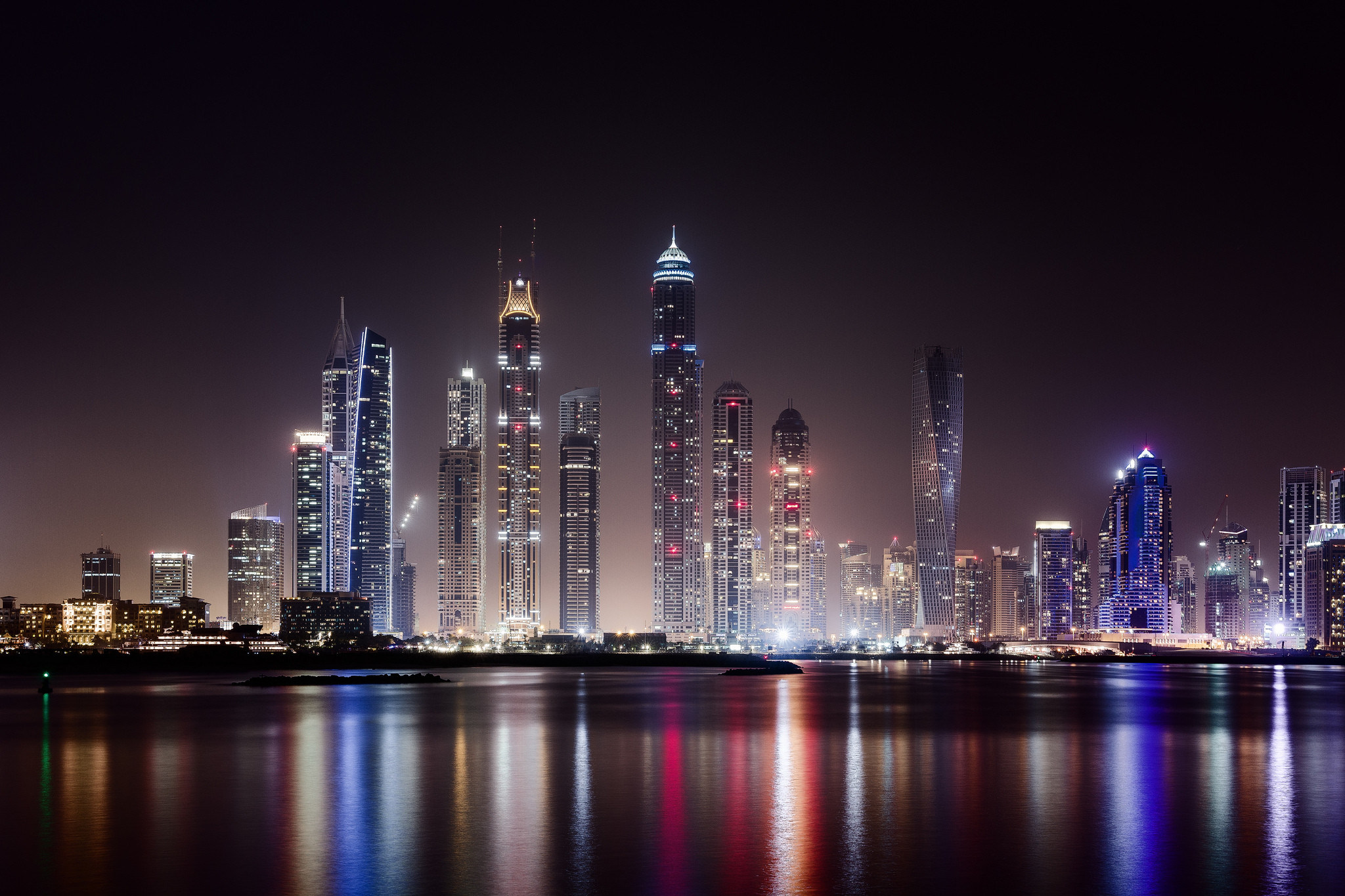 2048x1365 ... city, Dubai, city night wallpaper,hd, skyscraper, lights