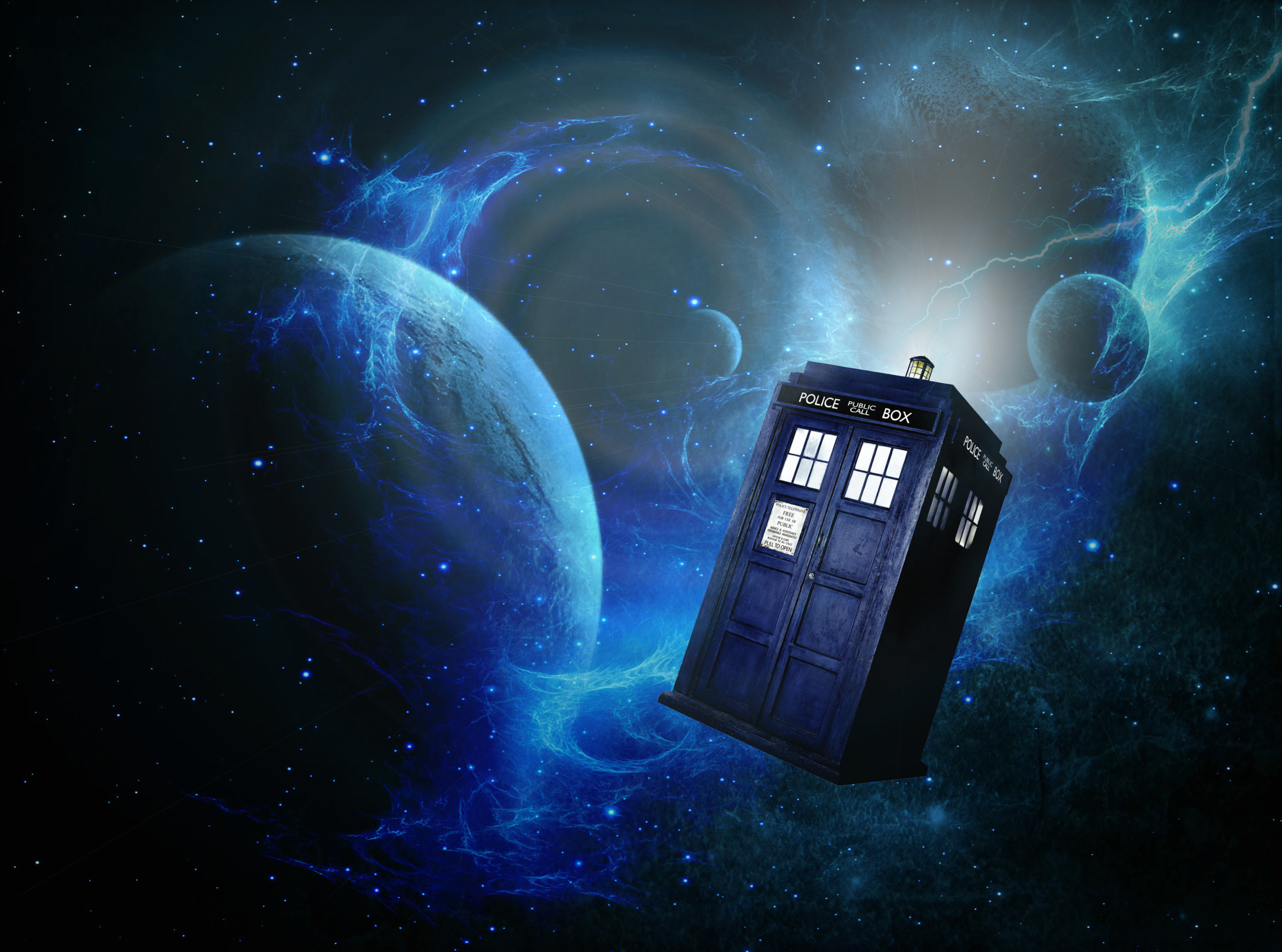 2638x1960 Doctor Who Wallpaper Tardis In Space 1