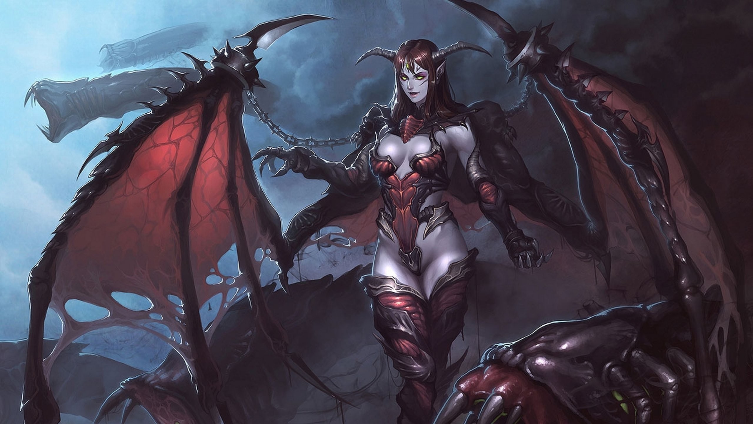 2560x1440 Fantasy demon dark art artwork wallpaper |  | 660155 ... Fantasy  DemonDungeons And DragonsDark ...