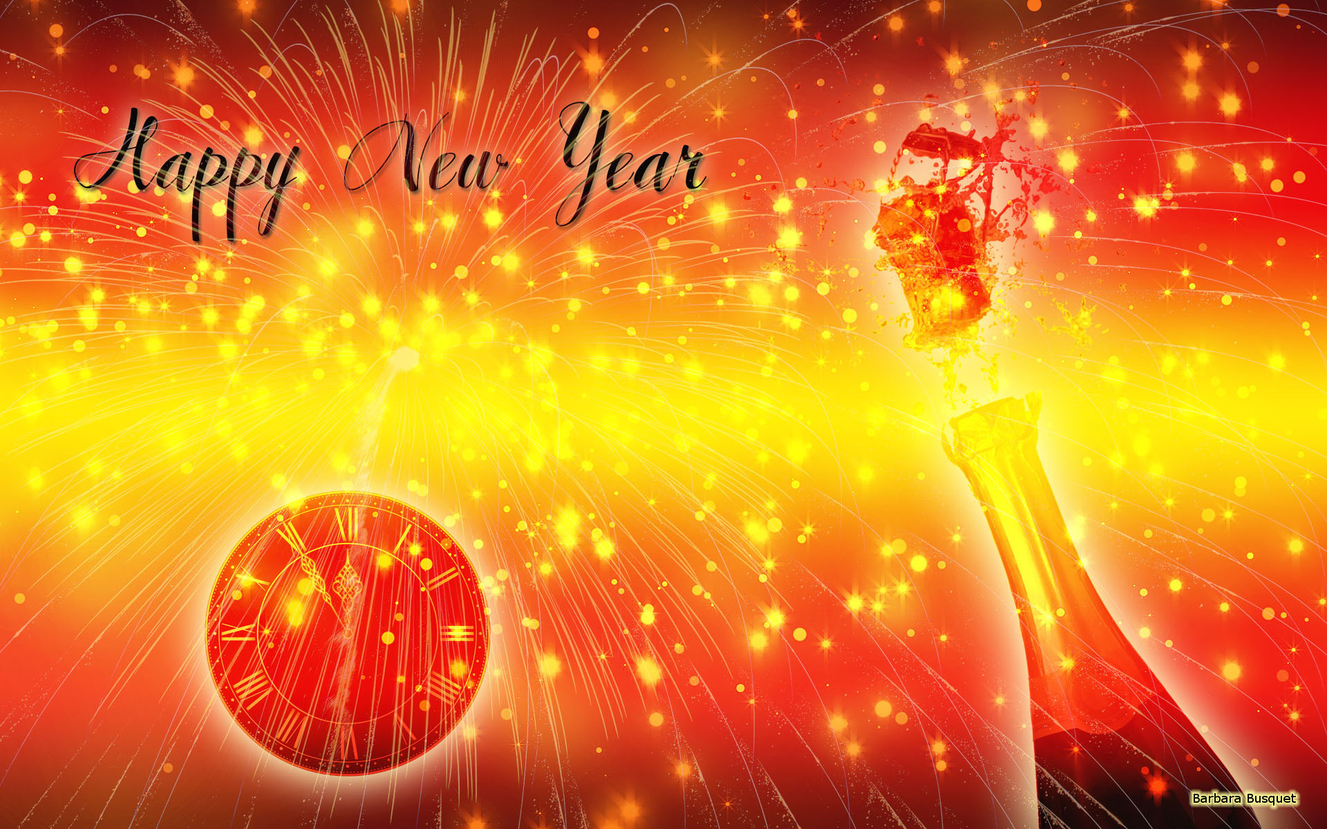 1920x1200 Red yellow New years eve wallpaper